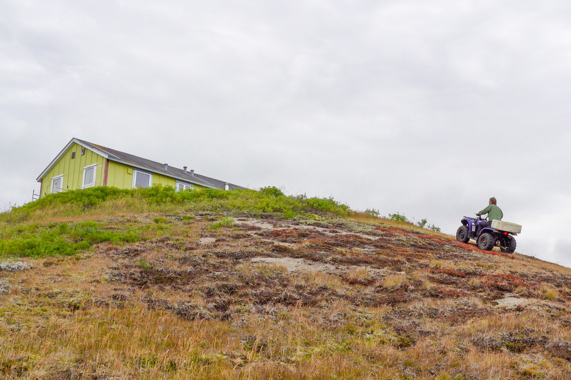 Stefan headed back to the house.