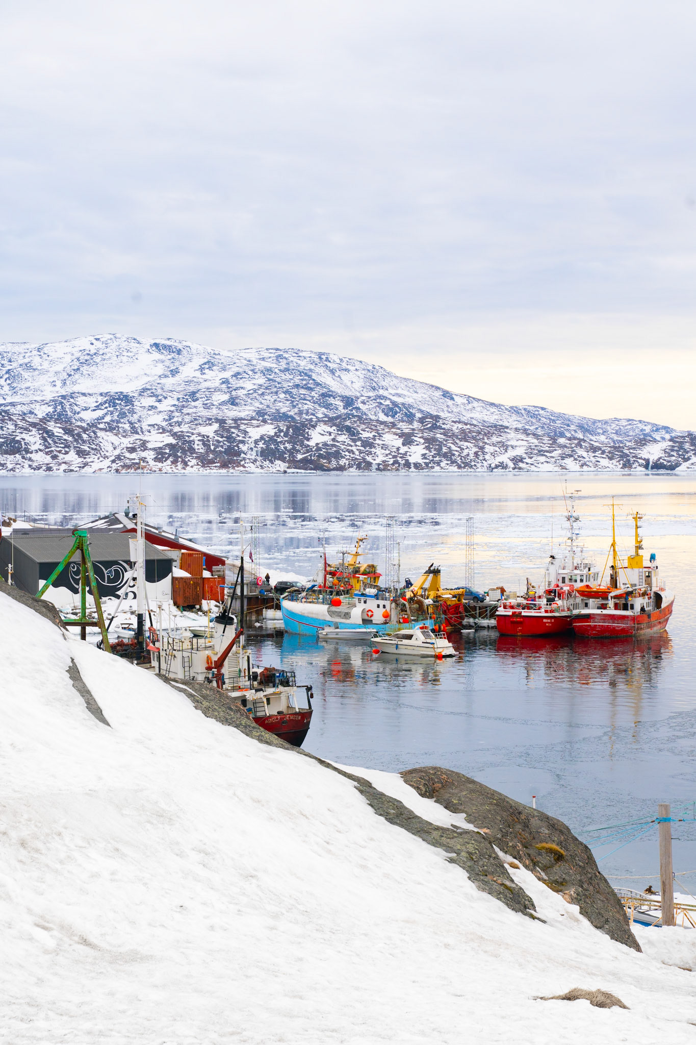 Harbor on a winter day.