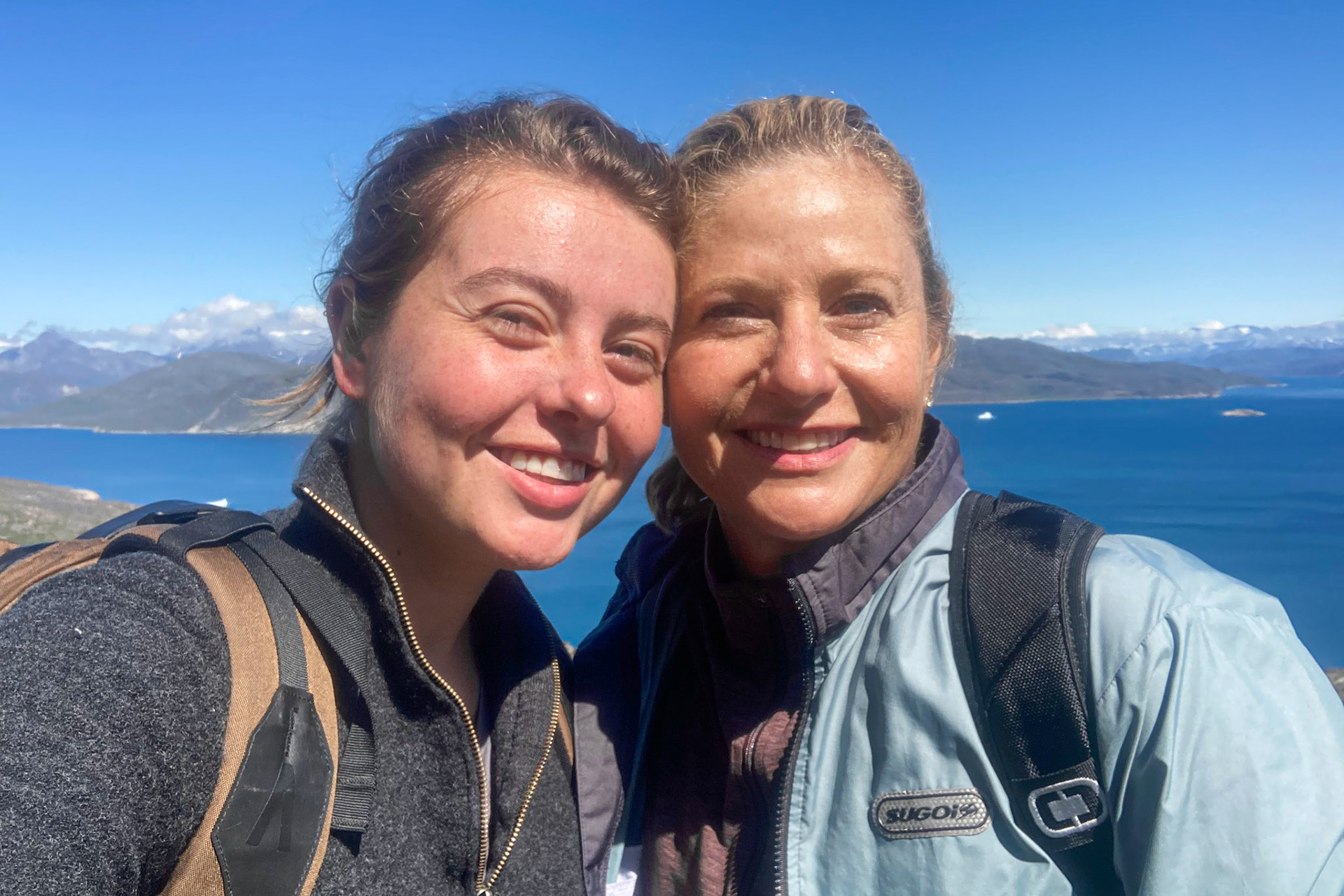 Ma was sweet enough to visit me during the summertime. Here's us on a nice hike above Qaqortoq! (Taken on my phone)