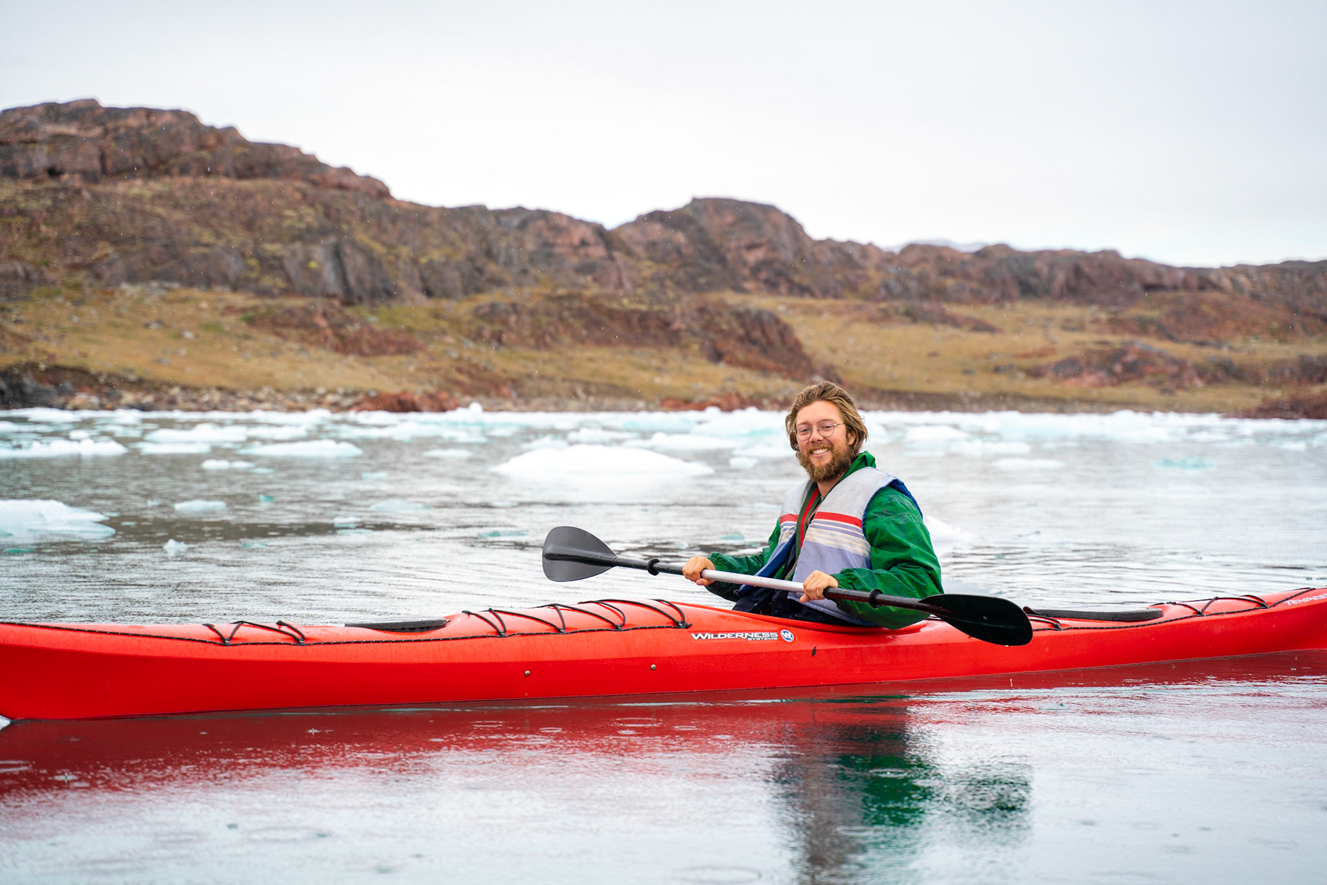 Some off-time from the herding, and Carson and I went on a qajaq ride in the fjord at Tasiusaq.