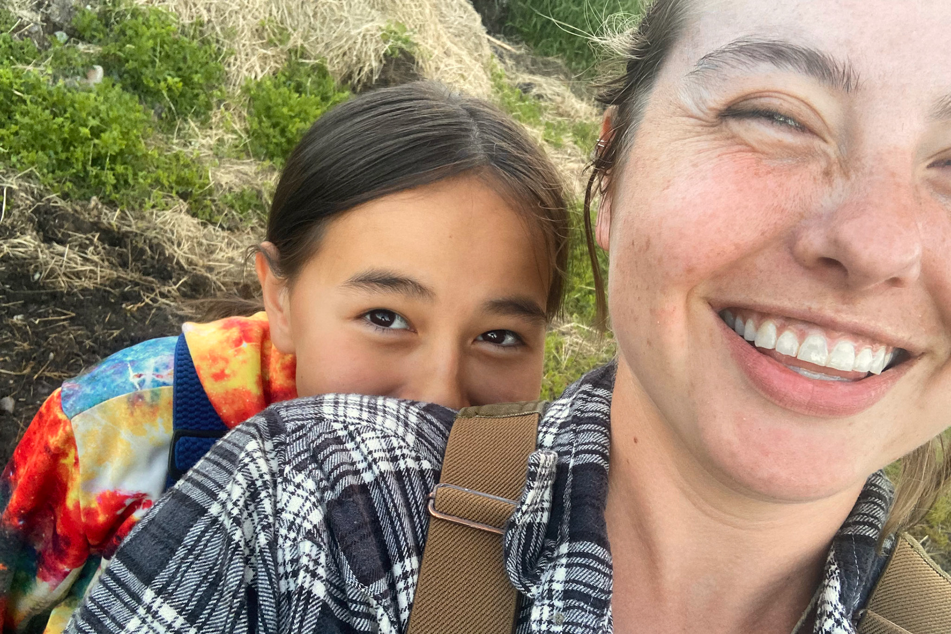 Kira and I out by the barn. (Taken on my phone)