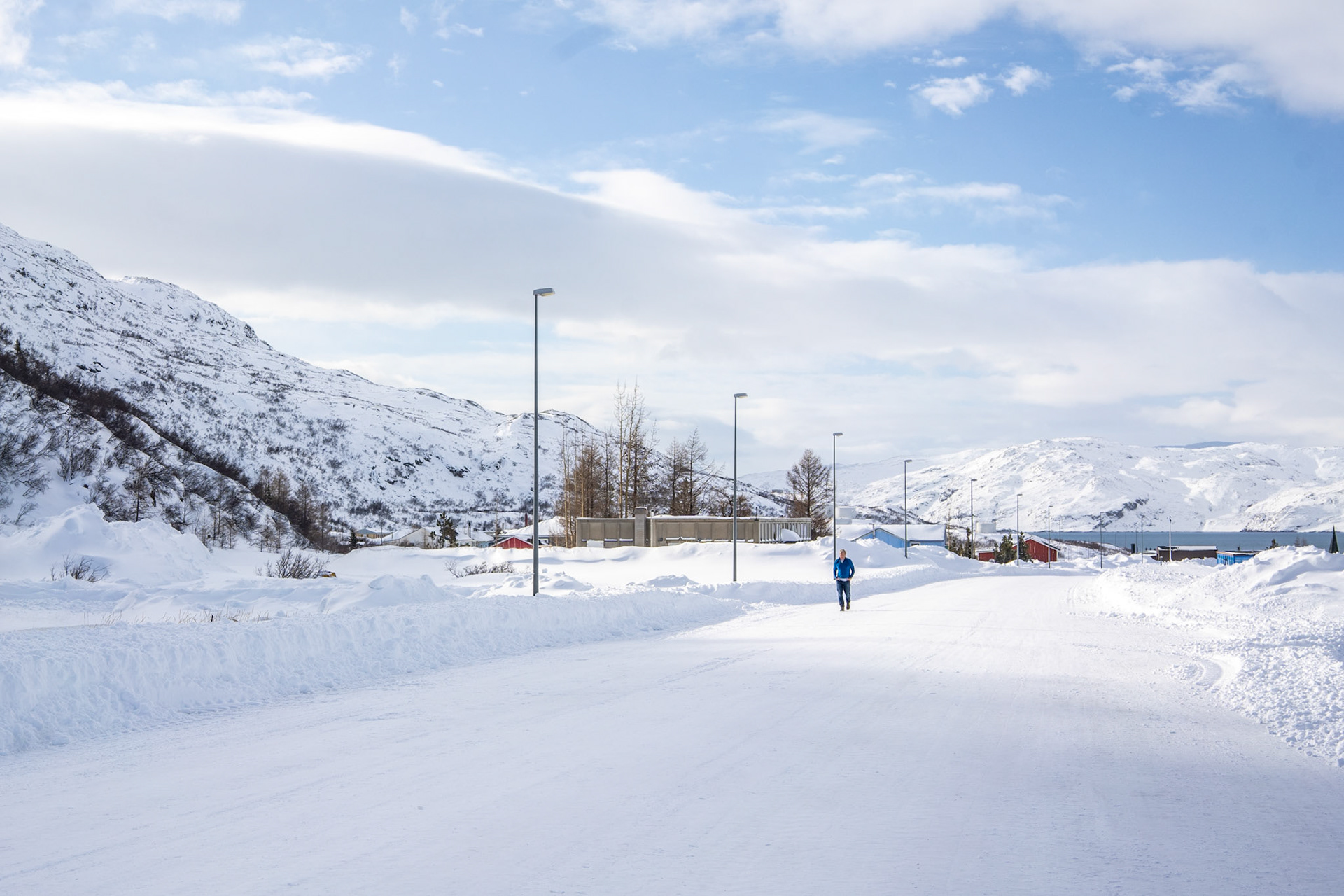 Arrival to Narsarsuaq, with bright white snow on white snow on white snow. Our flights took us from Newark to Lisbon to Copenhagen, to Kangerlussuaq to Nuuk to Narsarsuaq. We spent some time here, in this small community deep in the fjord, which I would visit many times over the year.