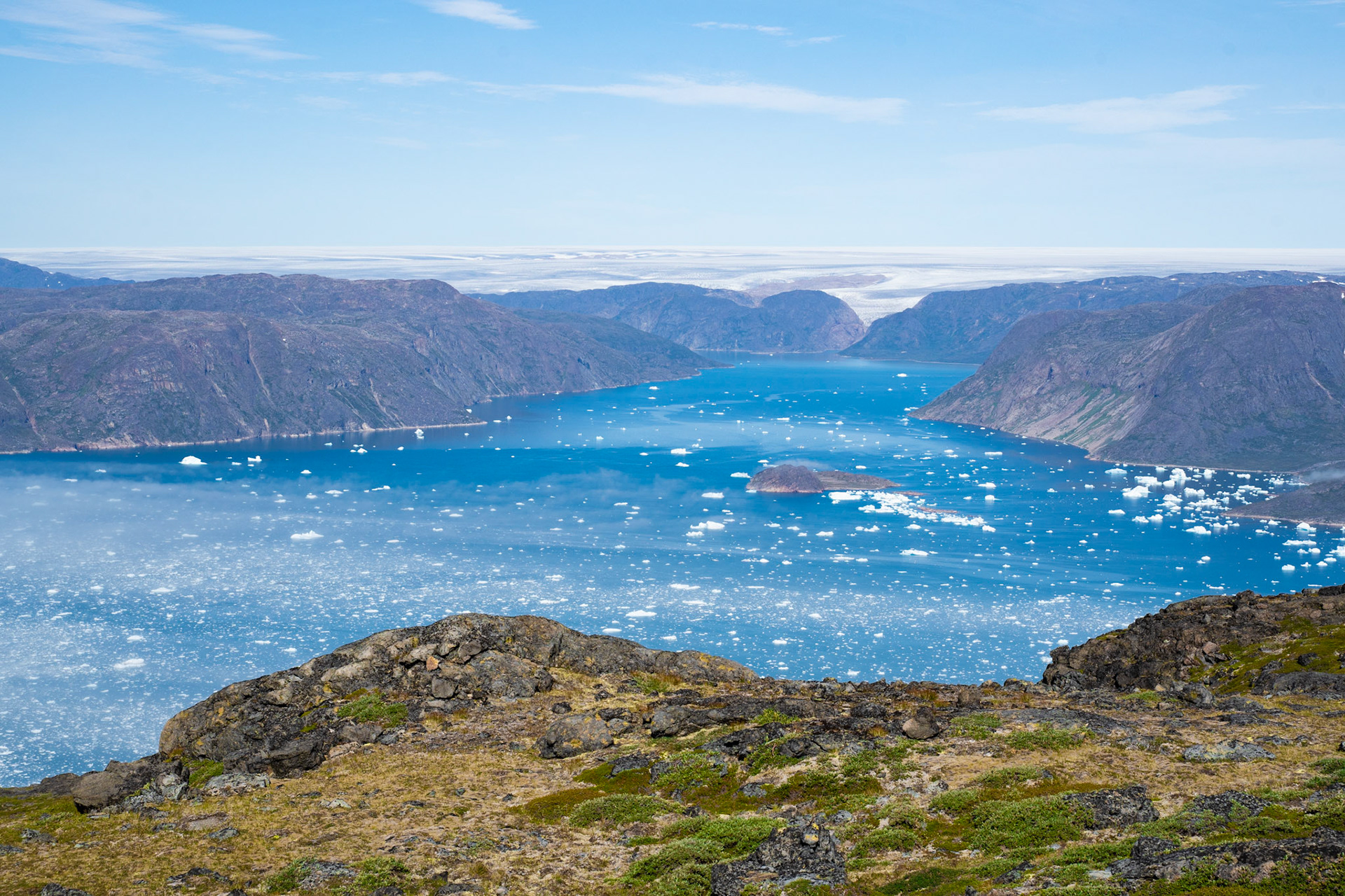 The icy fjord from a hike in Narsaq I took with Arnaq and friends.