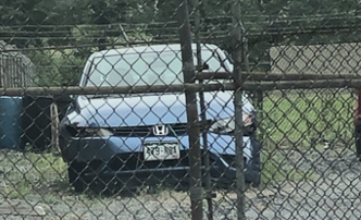 Jeannette's Car Parked in the Fire Hall