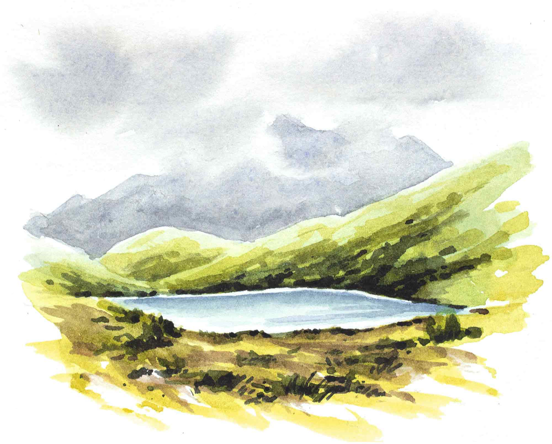 See in Korsika vor Bergen (Lac de Nino)
