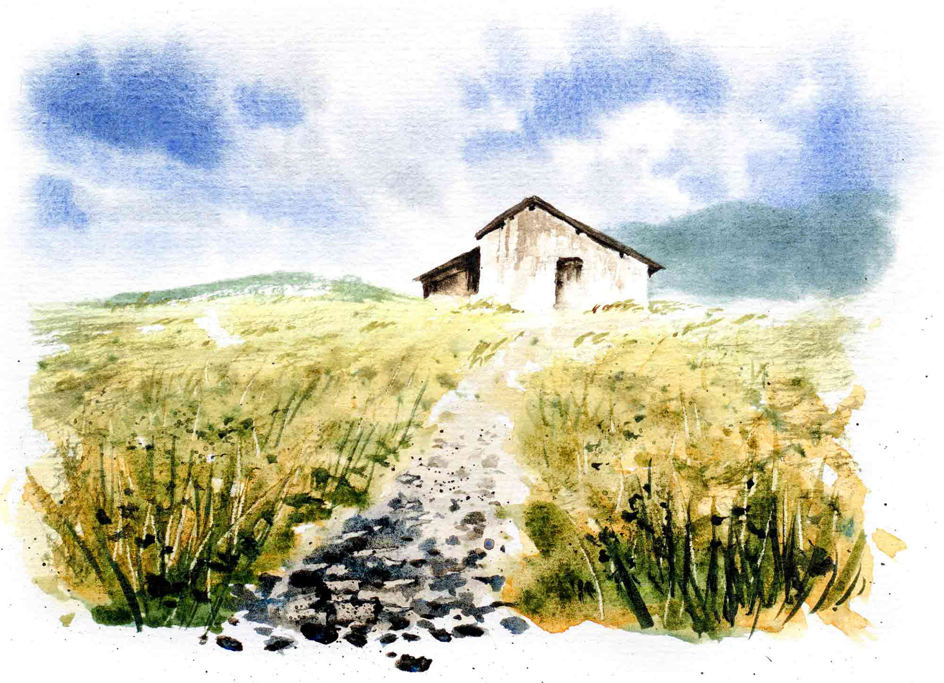 Hütte in den Bergen