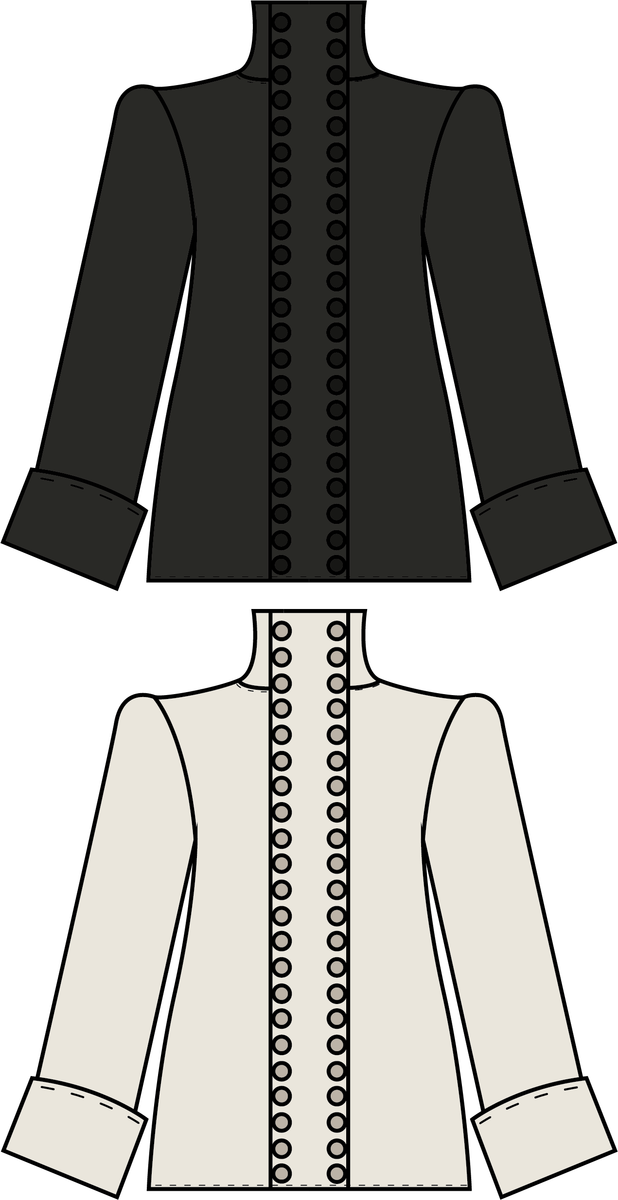 Coat with cuffs- Illustrator