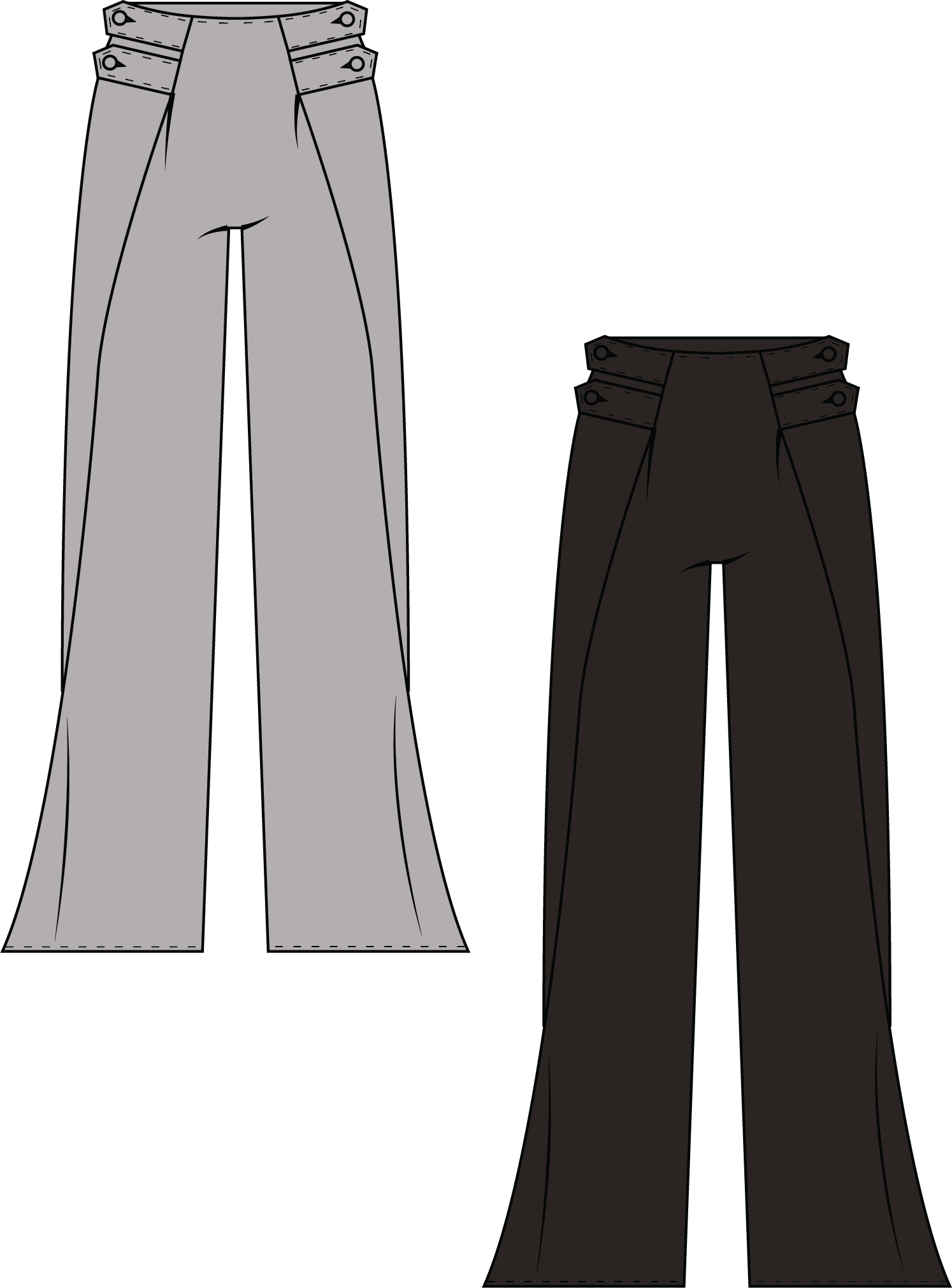 Pin Tuck Trousers- Illustrator