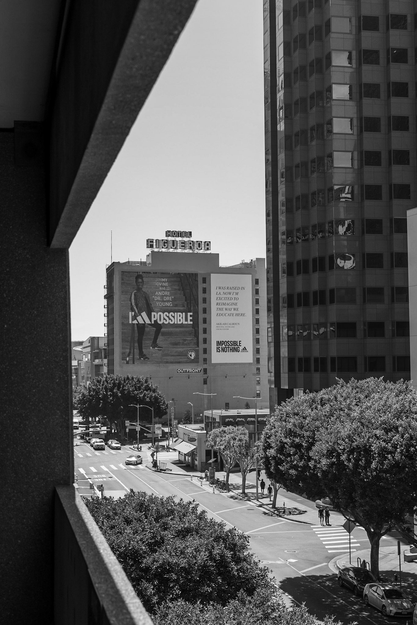 View on the strees of Los Angeles