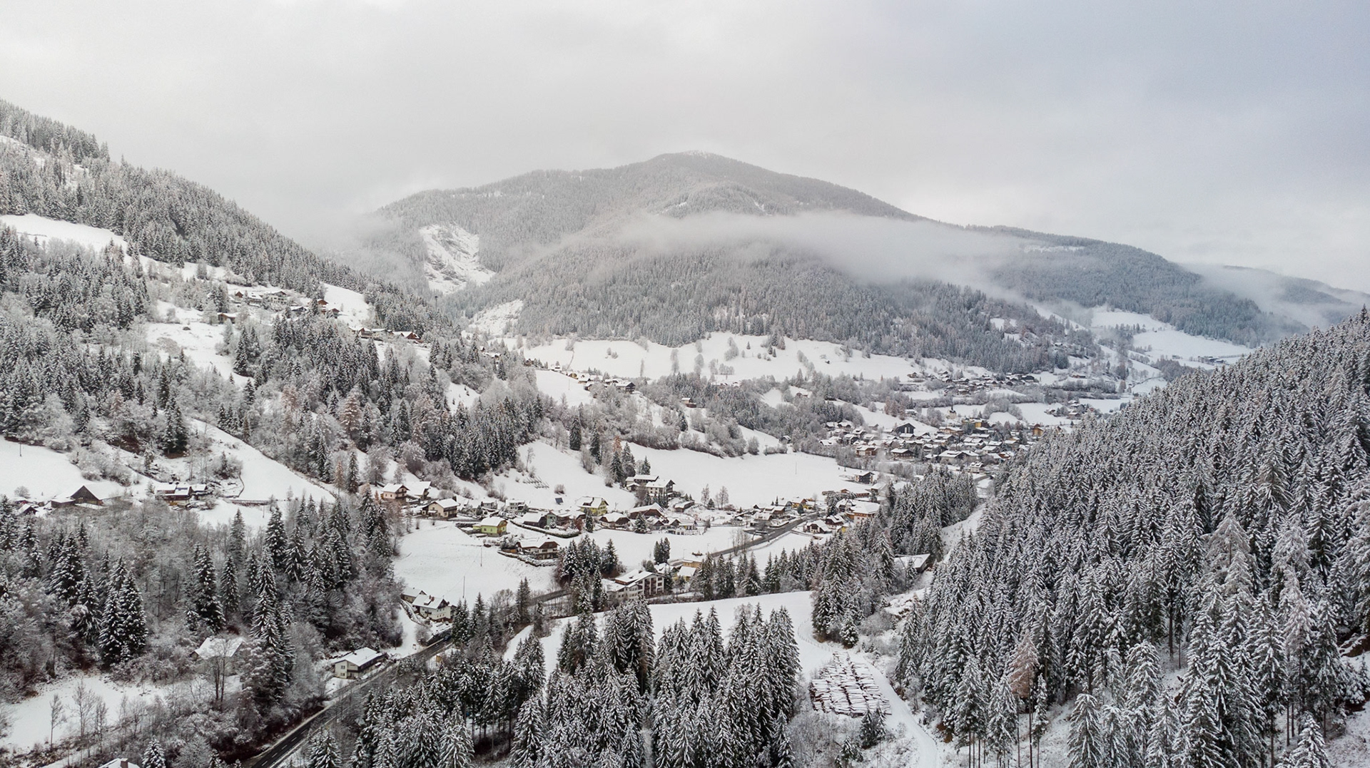 View of Bad Kleinkirchheim in the Winter