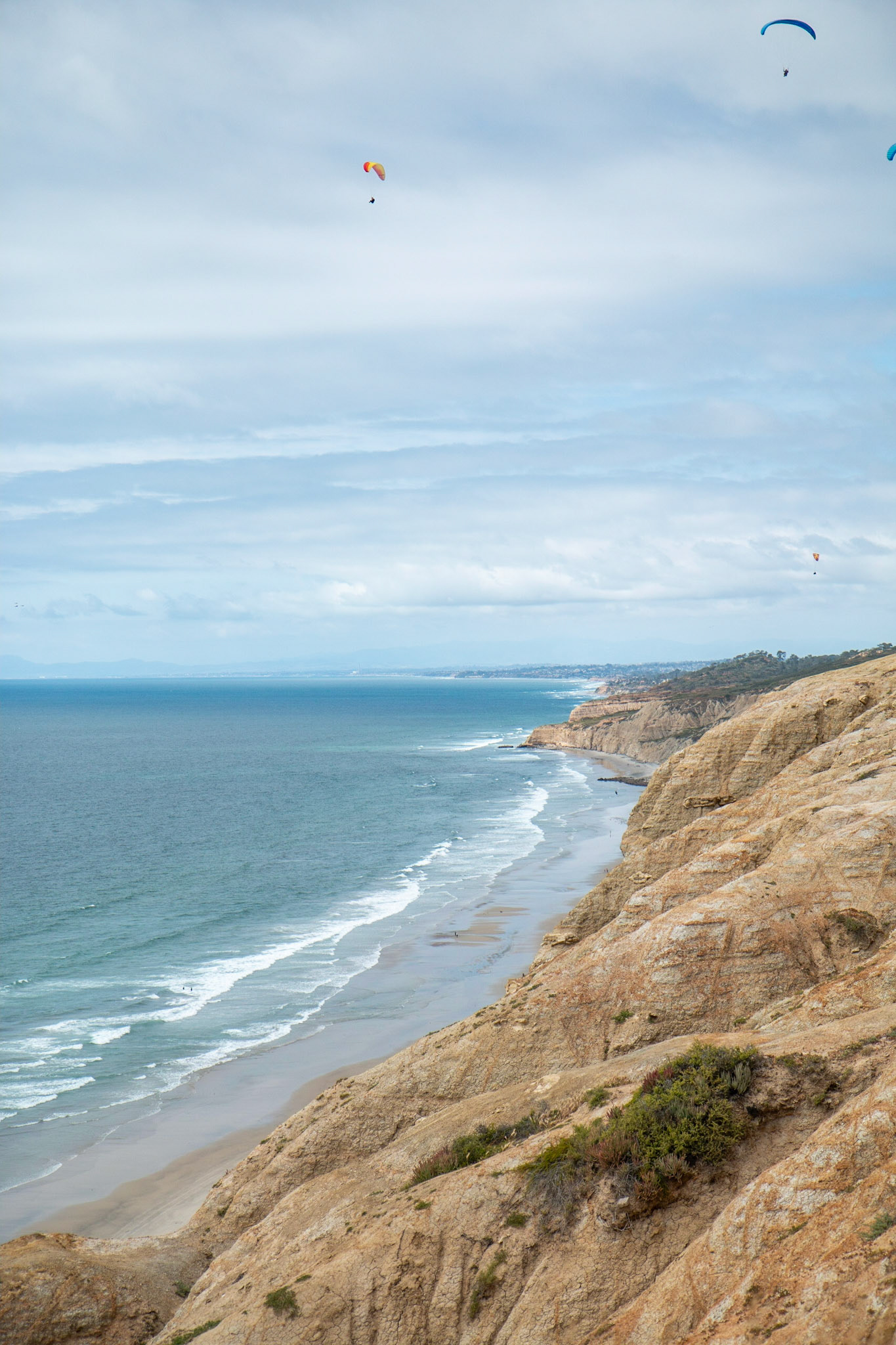 paraglider over the waves