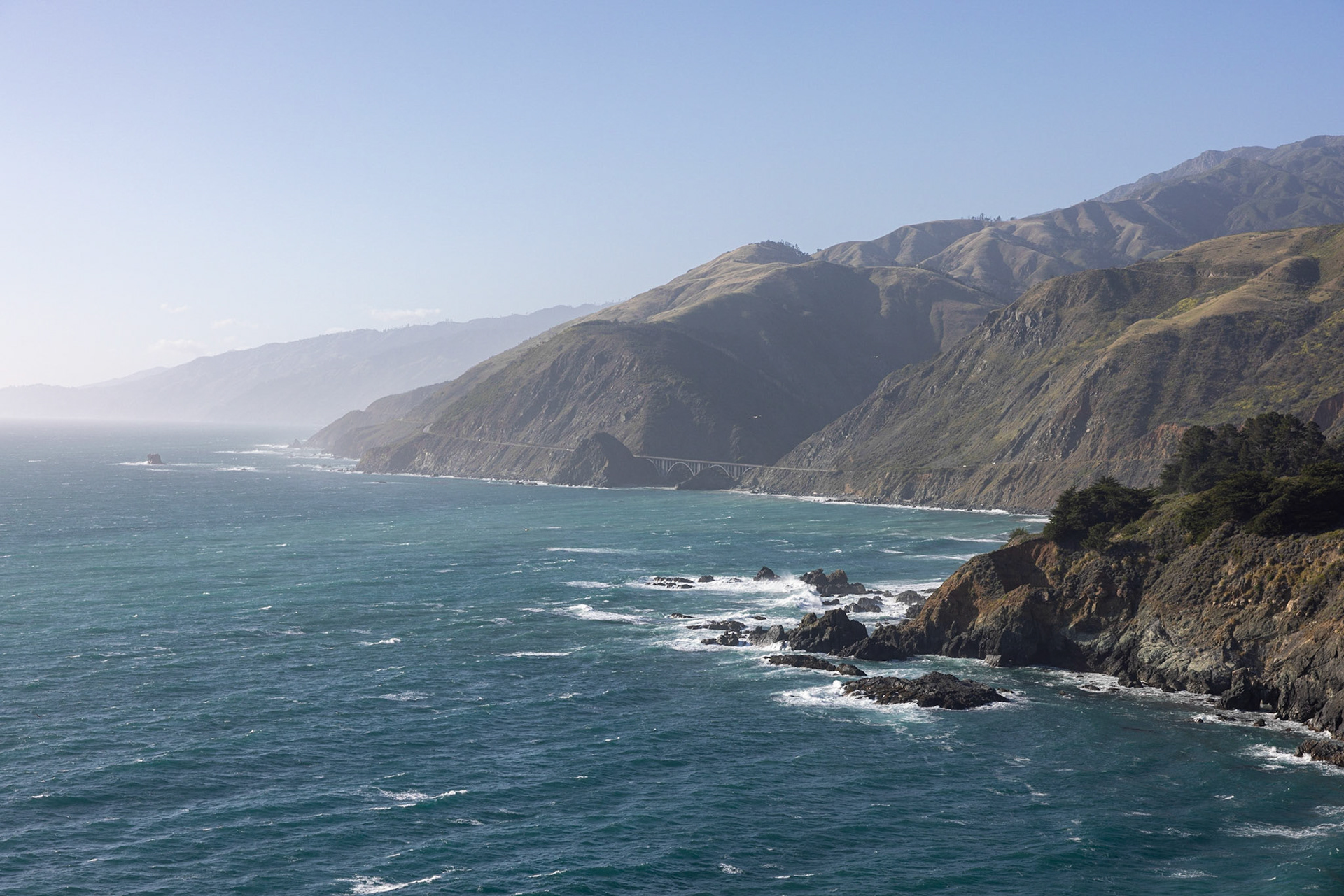on the west coast and the route 1 running next to it you will find breathtaking coasts