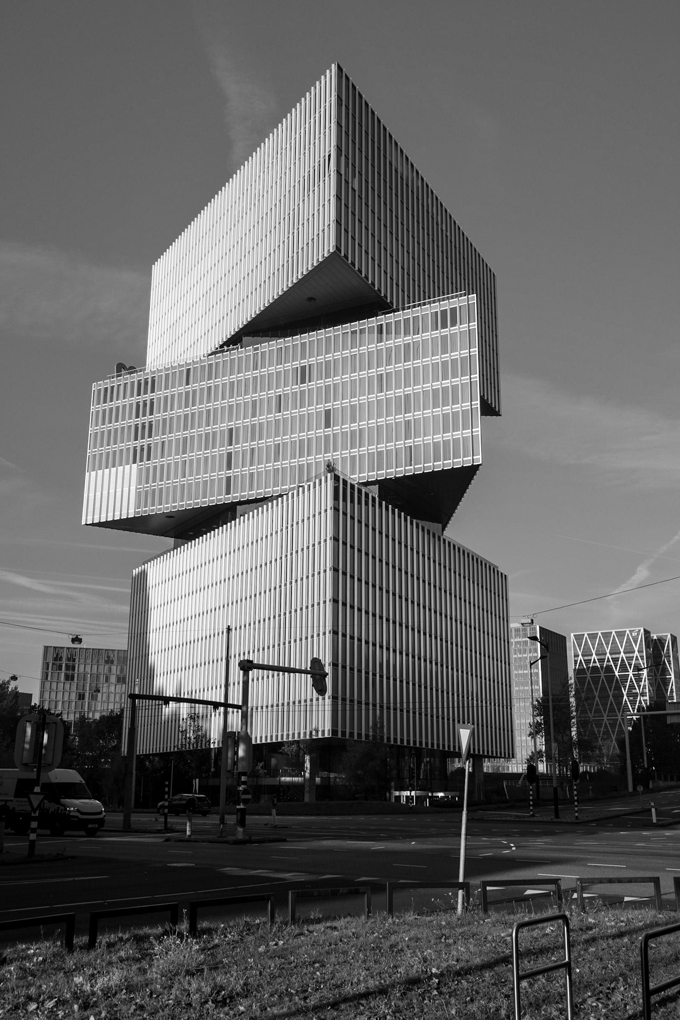the new nhow hotel right next to the RAI. The modern building is visible from afar and looks very interesting due to its twisted shape