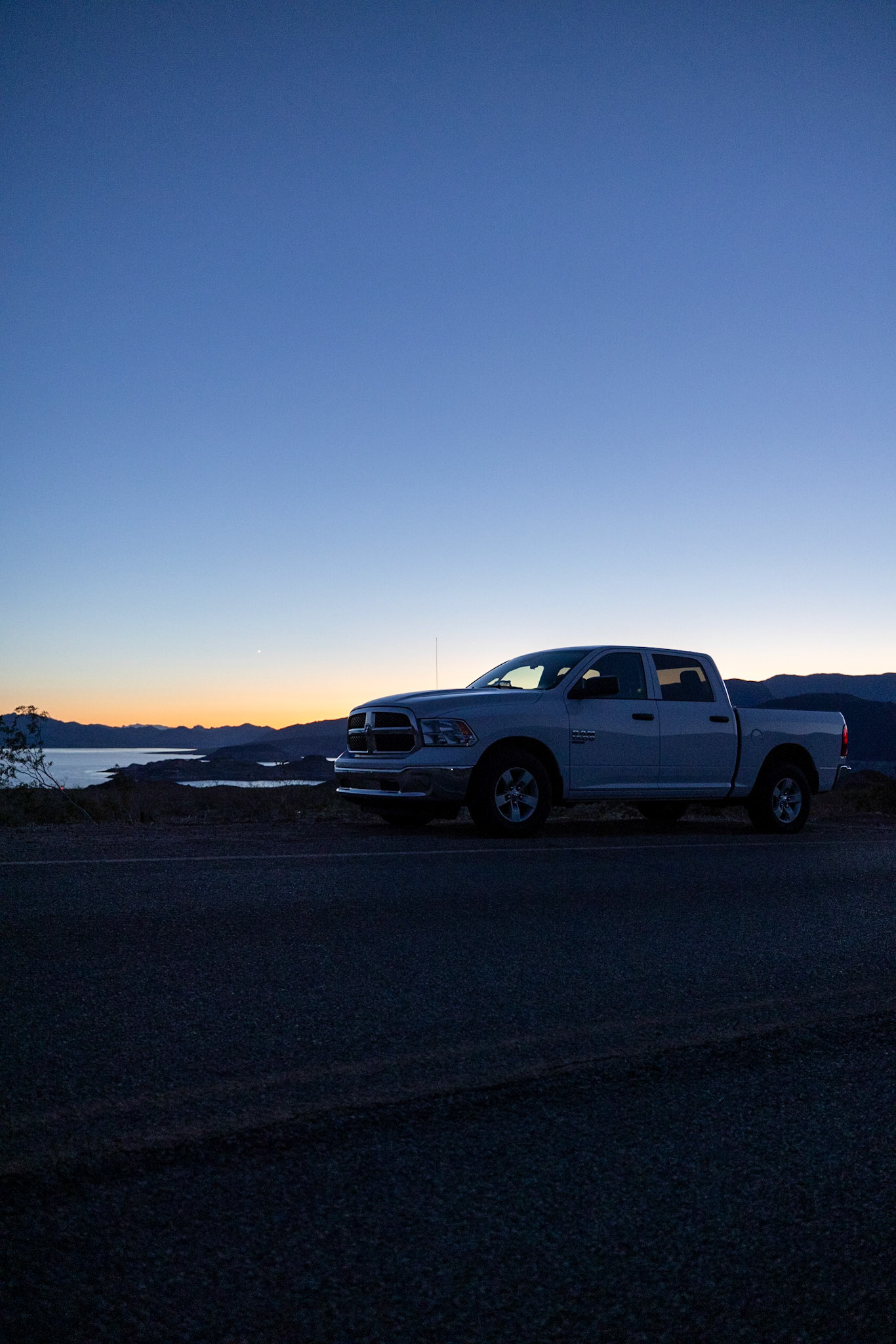 Lake Mead Dodge Ram morning light