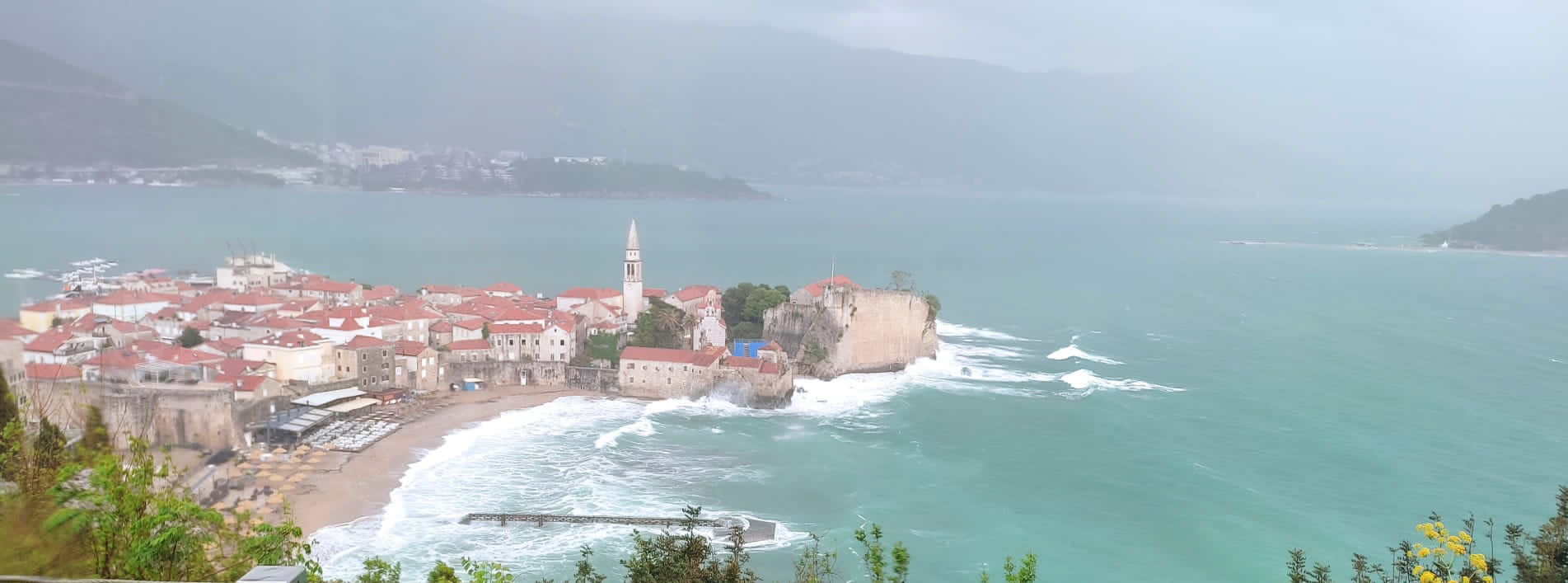 Vue du resto à Budvà