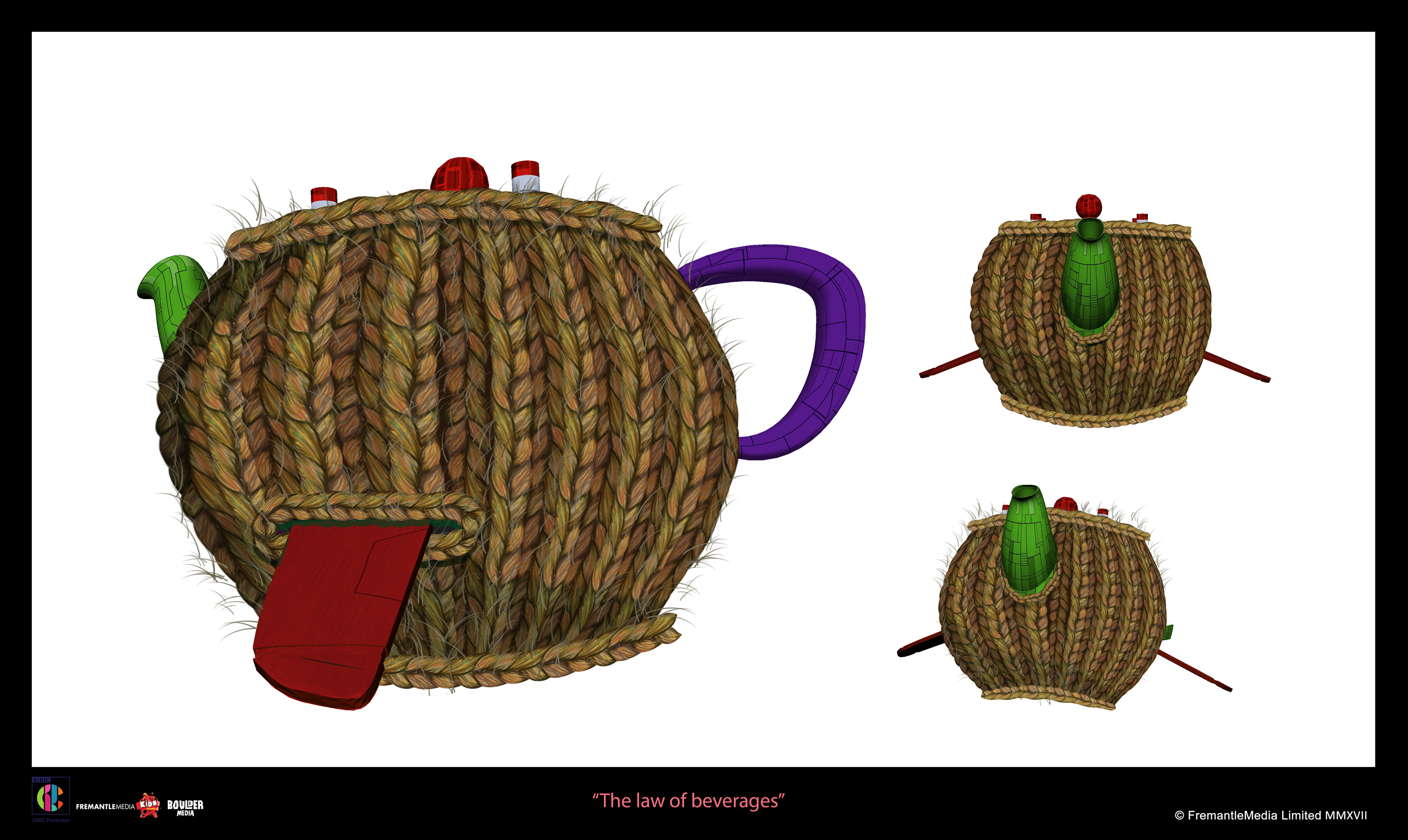 Knitted texture applied on 3D model