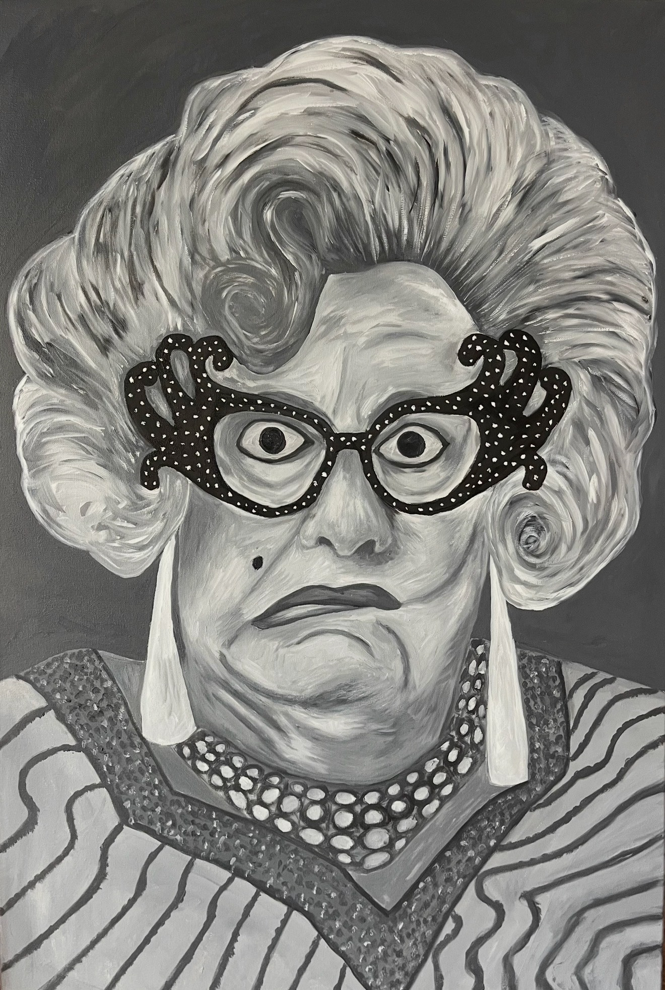 Dame Edna - oil on canvas
