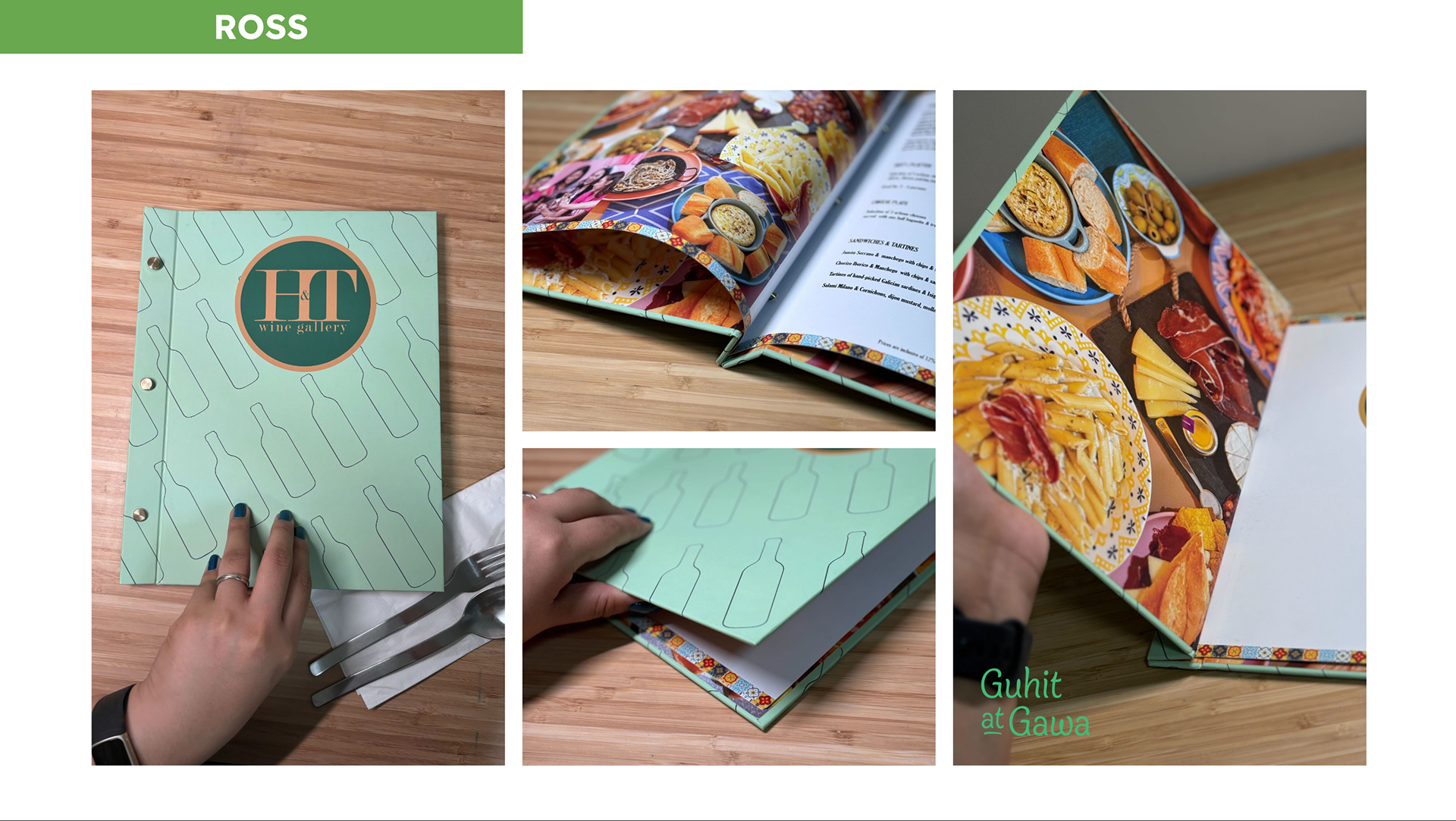H&T Wine Gallery | Ross Hardbound Menu
