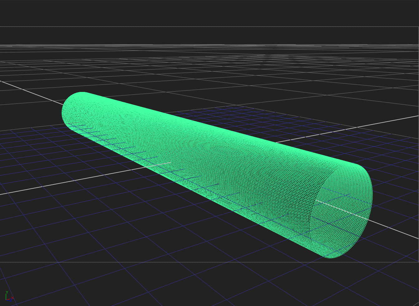 A cylinder with plenty of polygons.