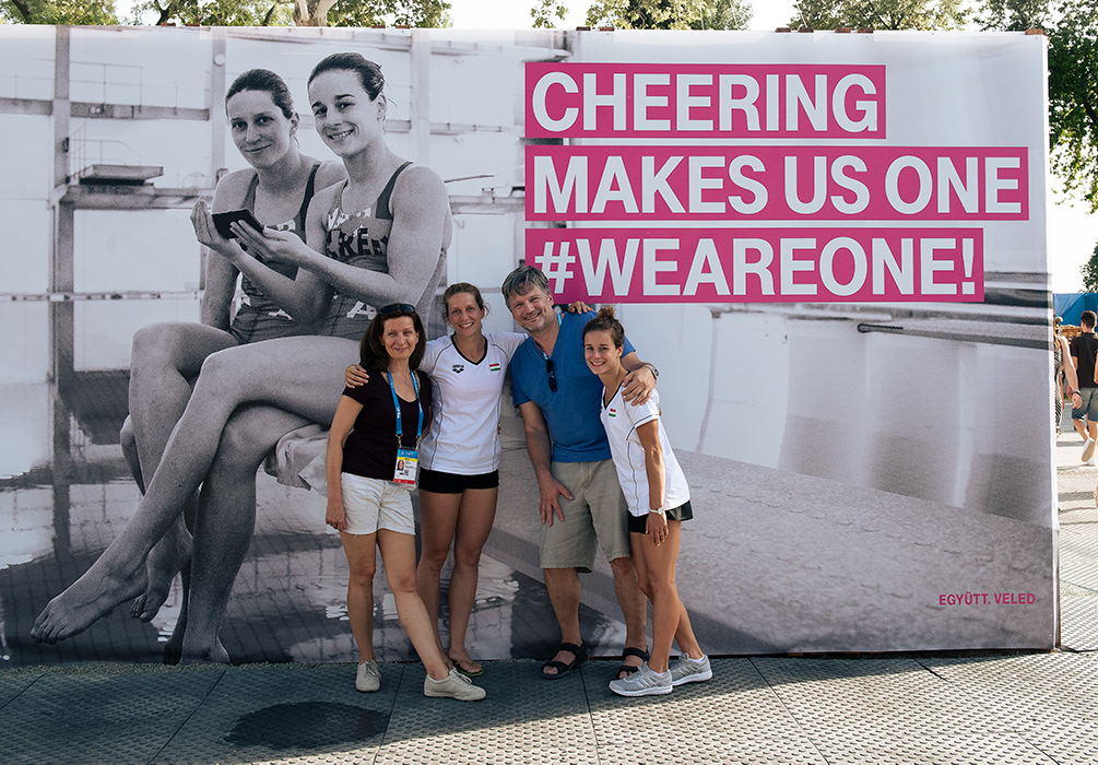 TELEKOM_SAMSUNG booth at FINA Aquatic World championships. Photo ©ZM