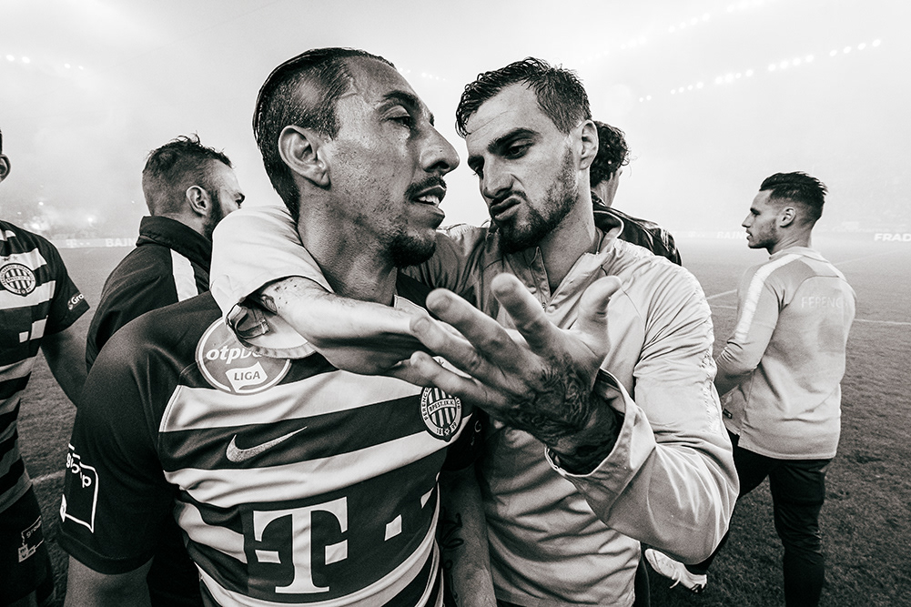 Leandro de Almeida and Davide Lanzafame after Hungarian title win. ©ZM