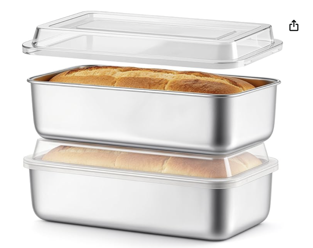 Stainless Steel Loaf Pans with Lids