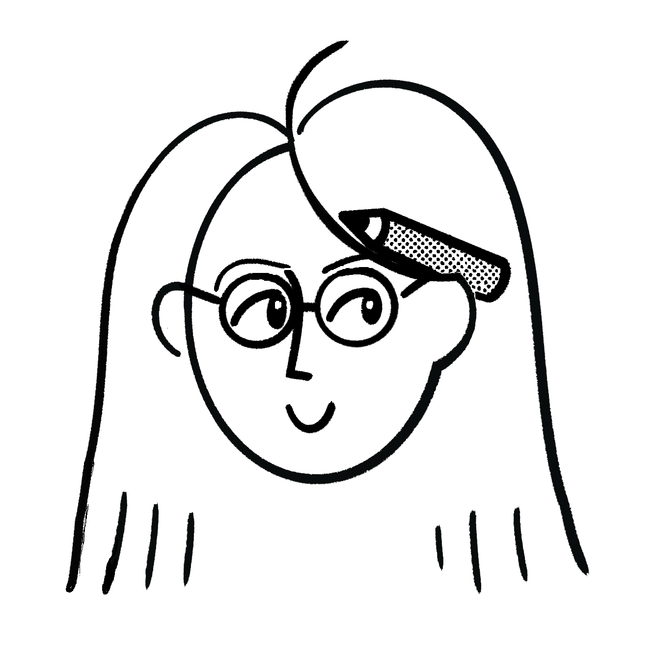 ilustracja przestawiający autorkę portfolio