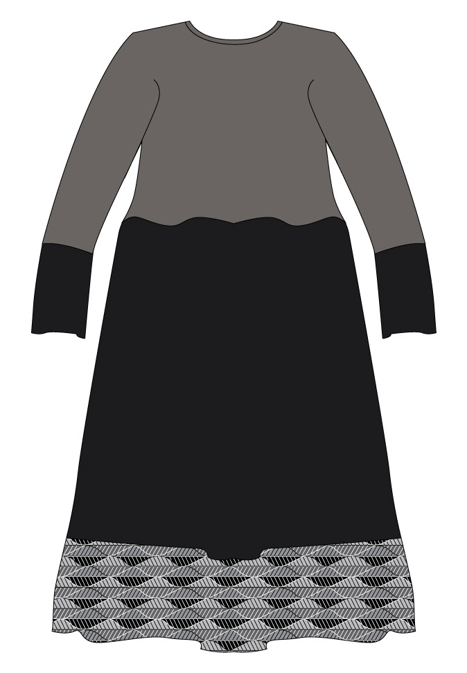 Block Sleeve Dress