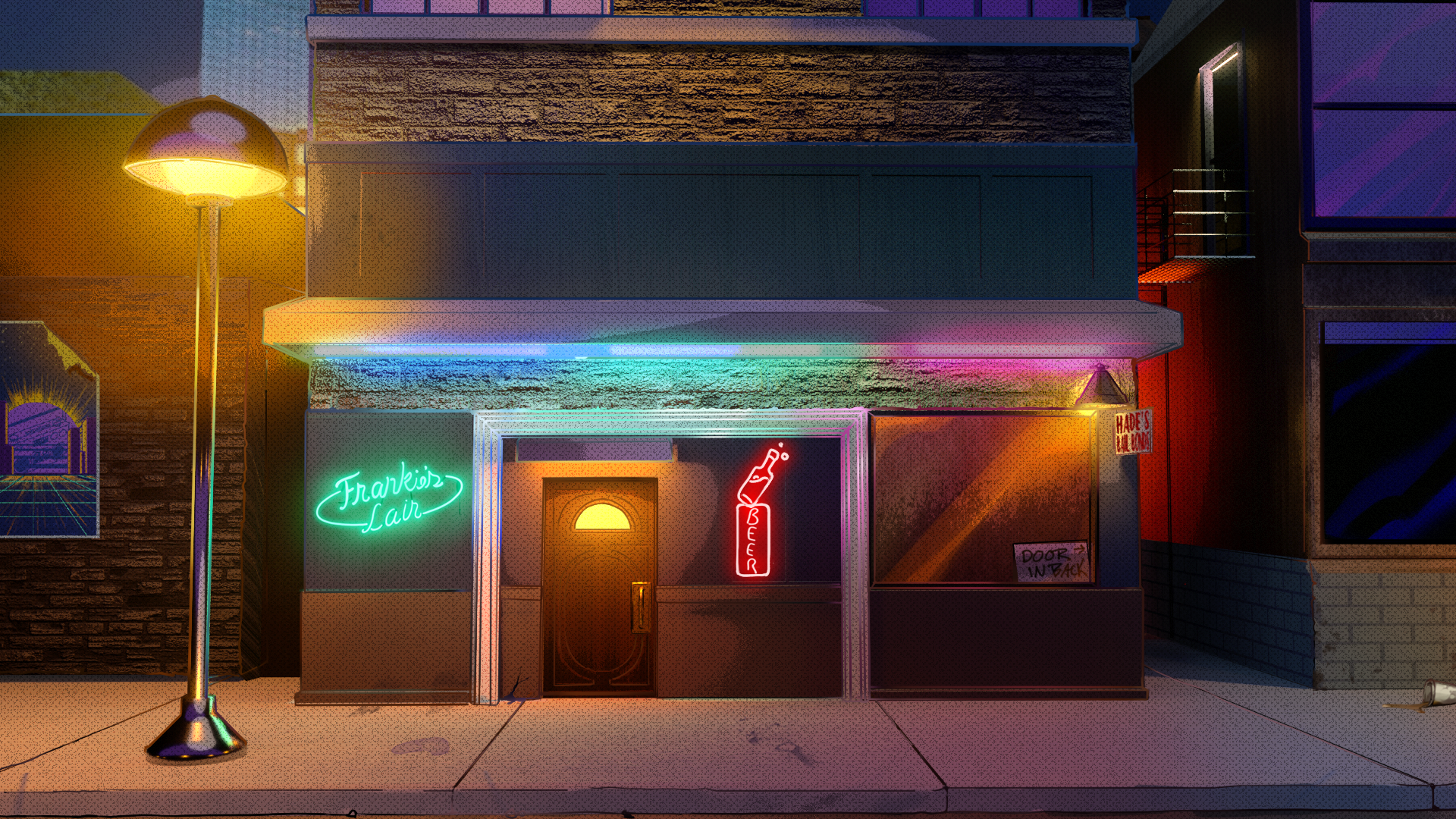 finished background - ext. night
