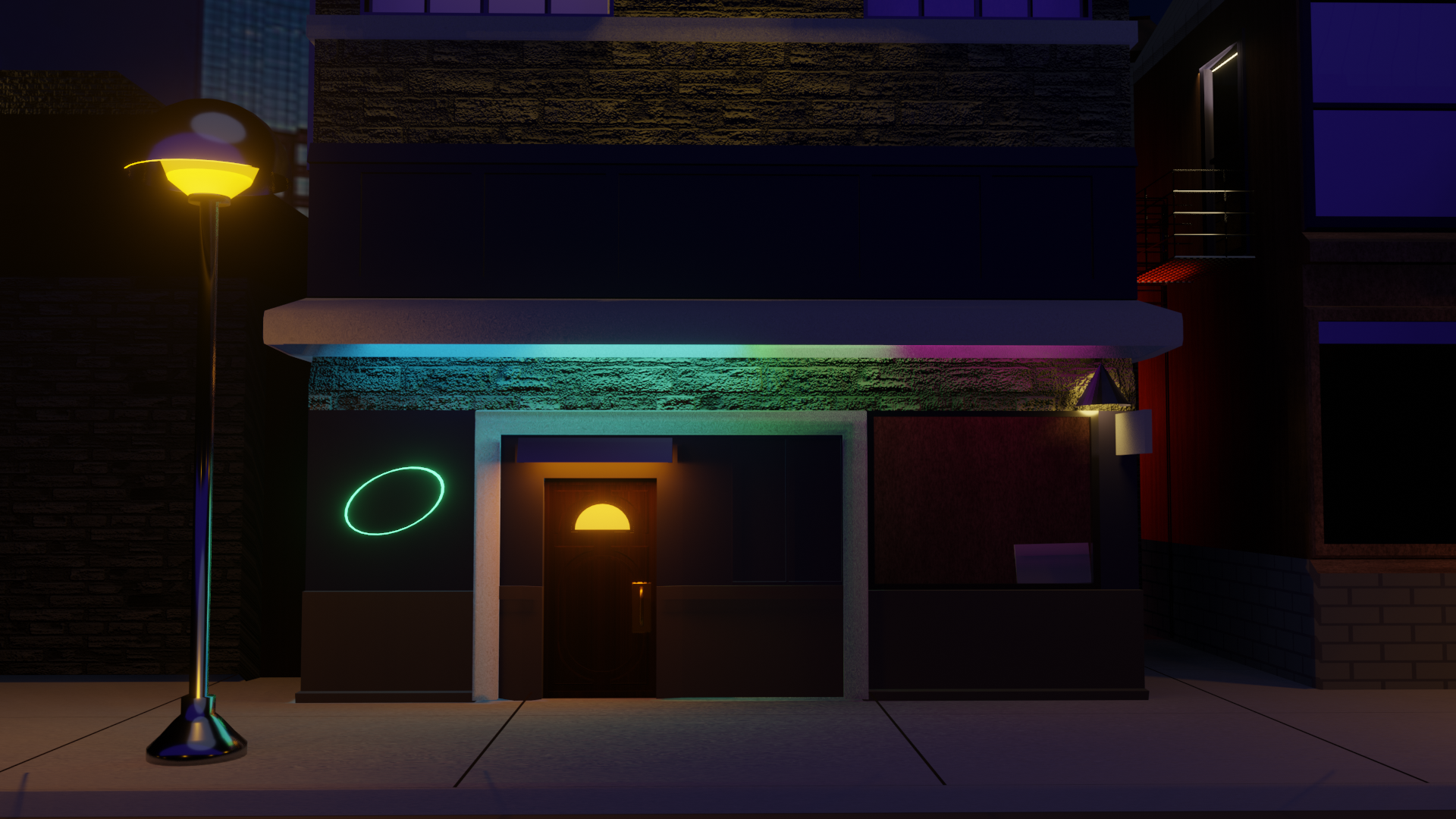 modeled background - exterior