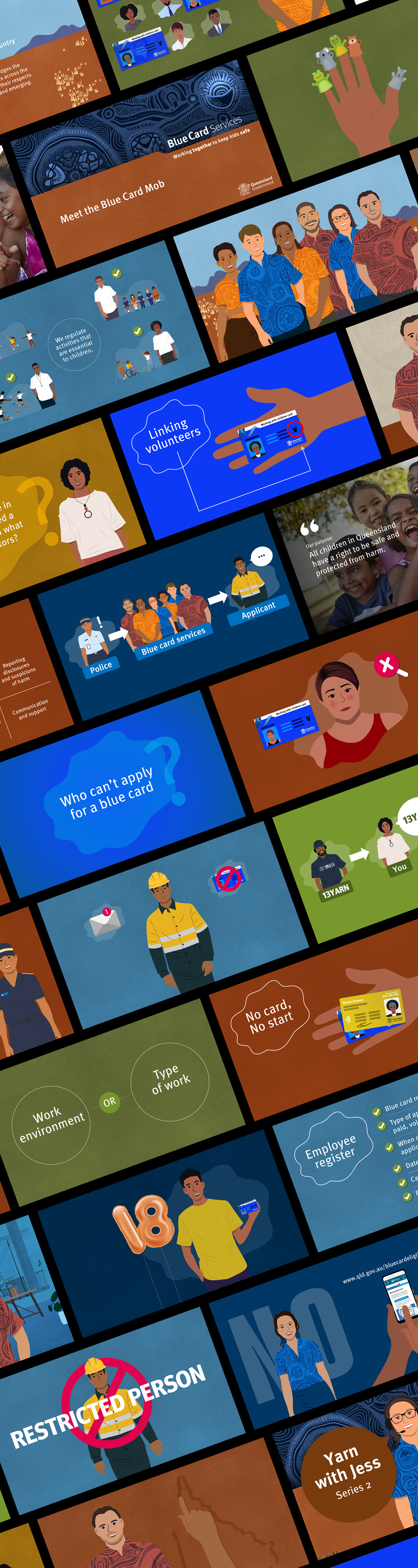 Collage of designed slides