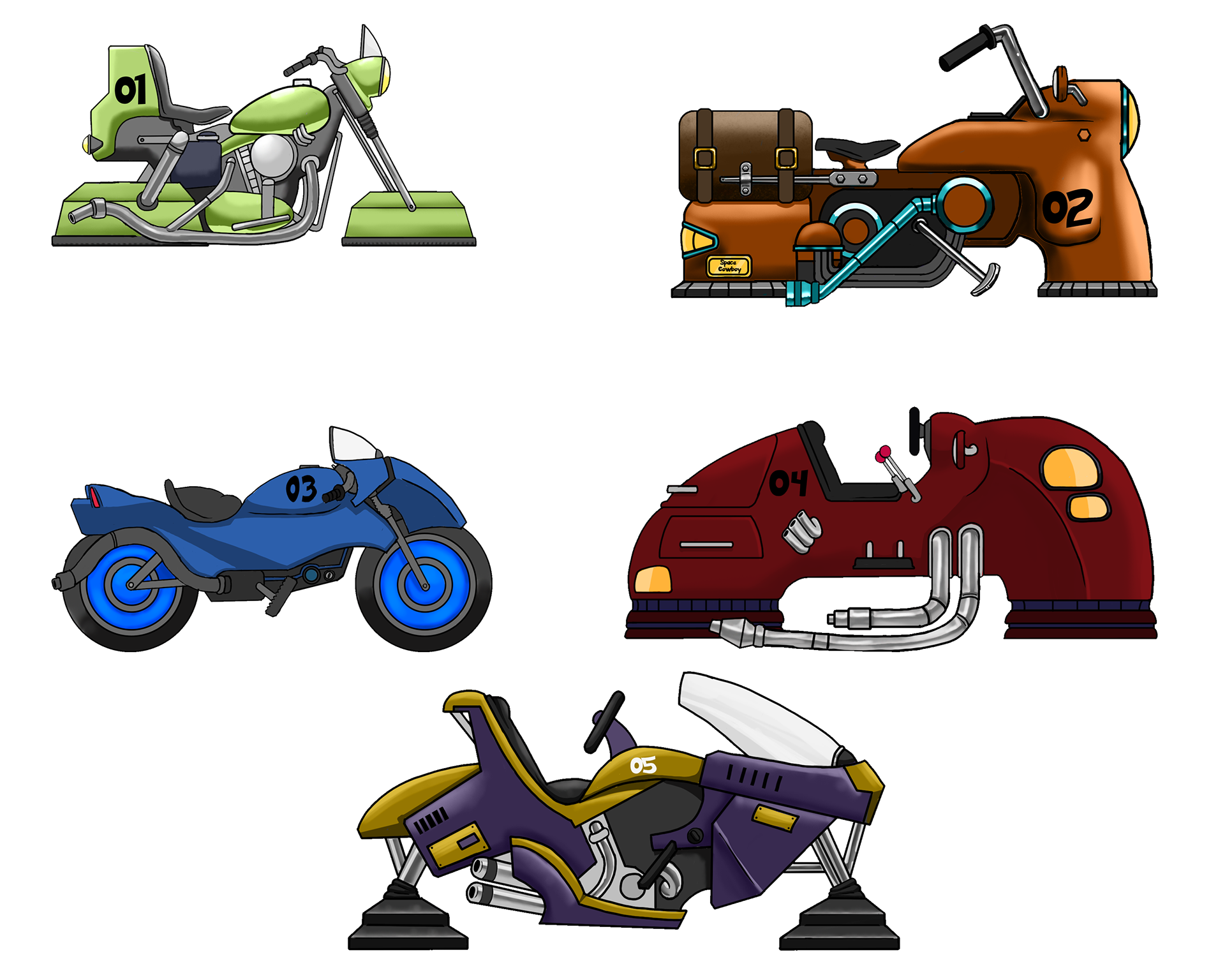Vehicles for Scifi Project