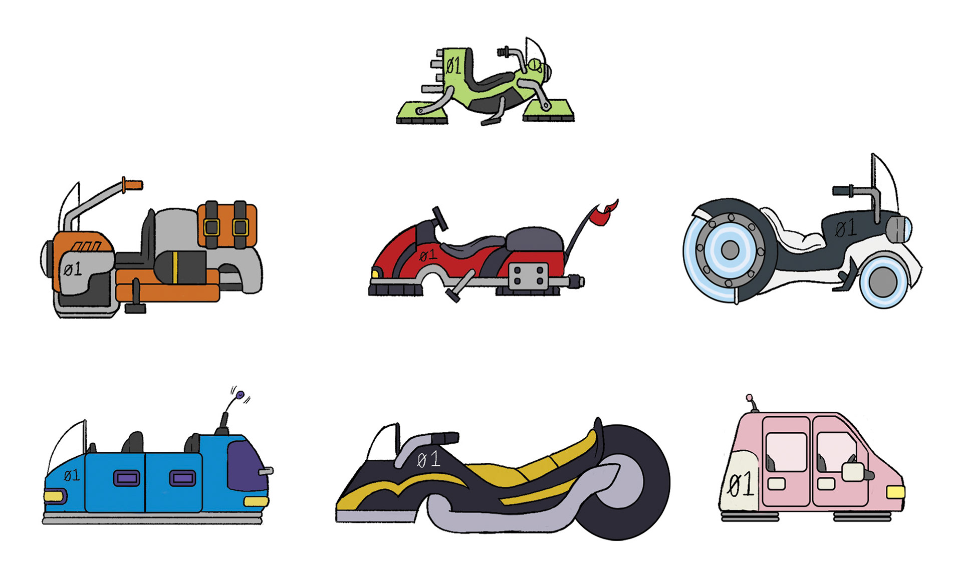 Vehicles for Sci-fi project