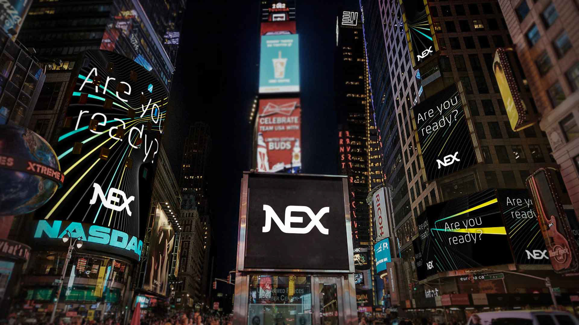 NEX screens in Times Square NYC