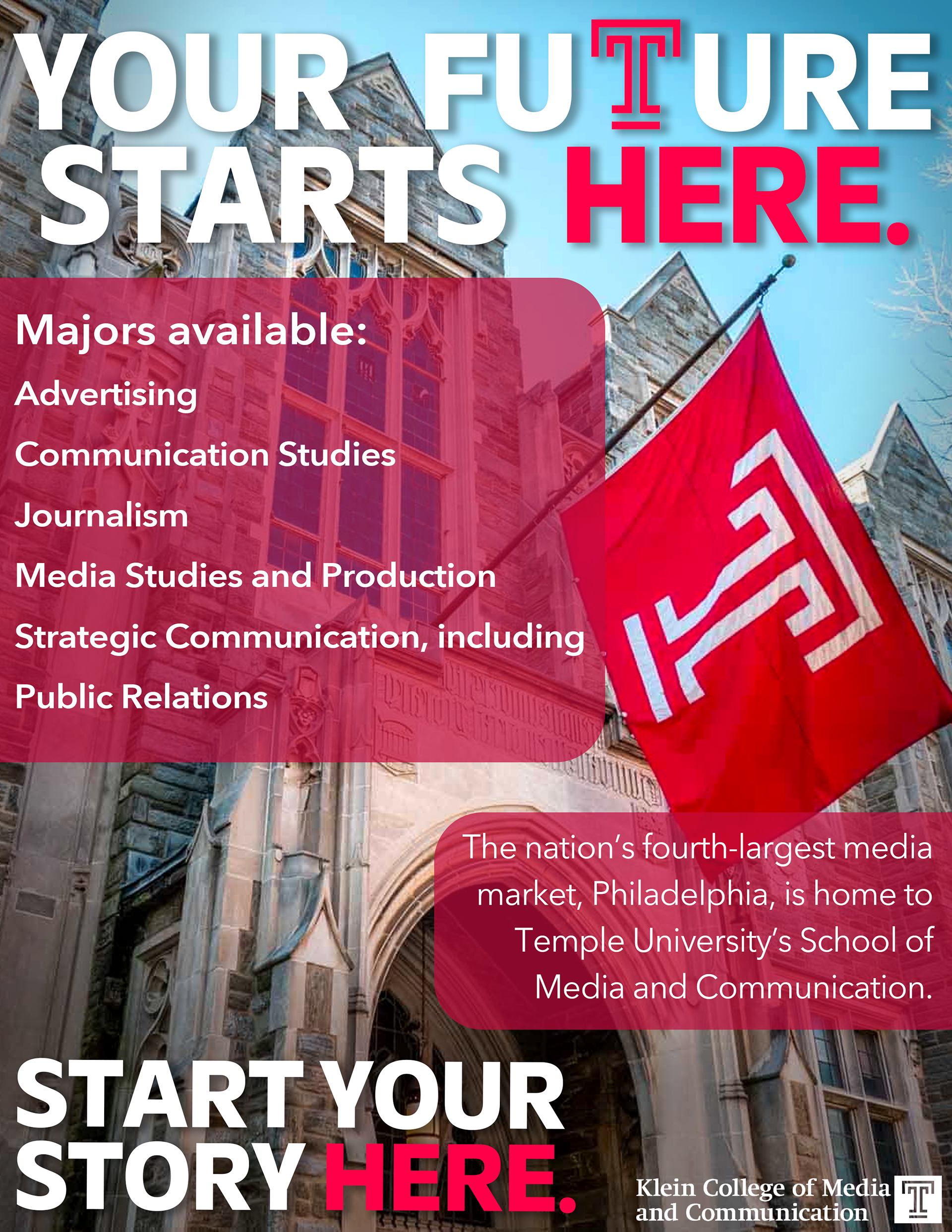 Temple University Flyer Design (Intro to Art Direction, Spring 2023)