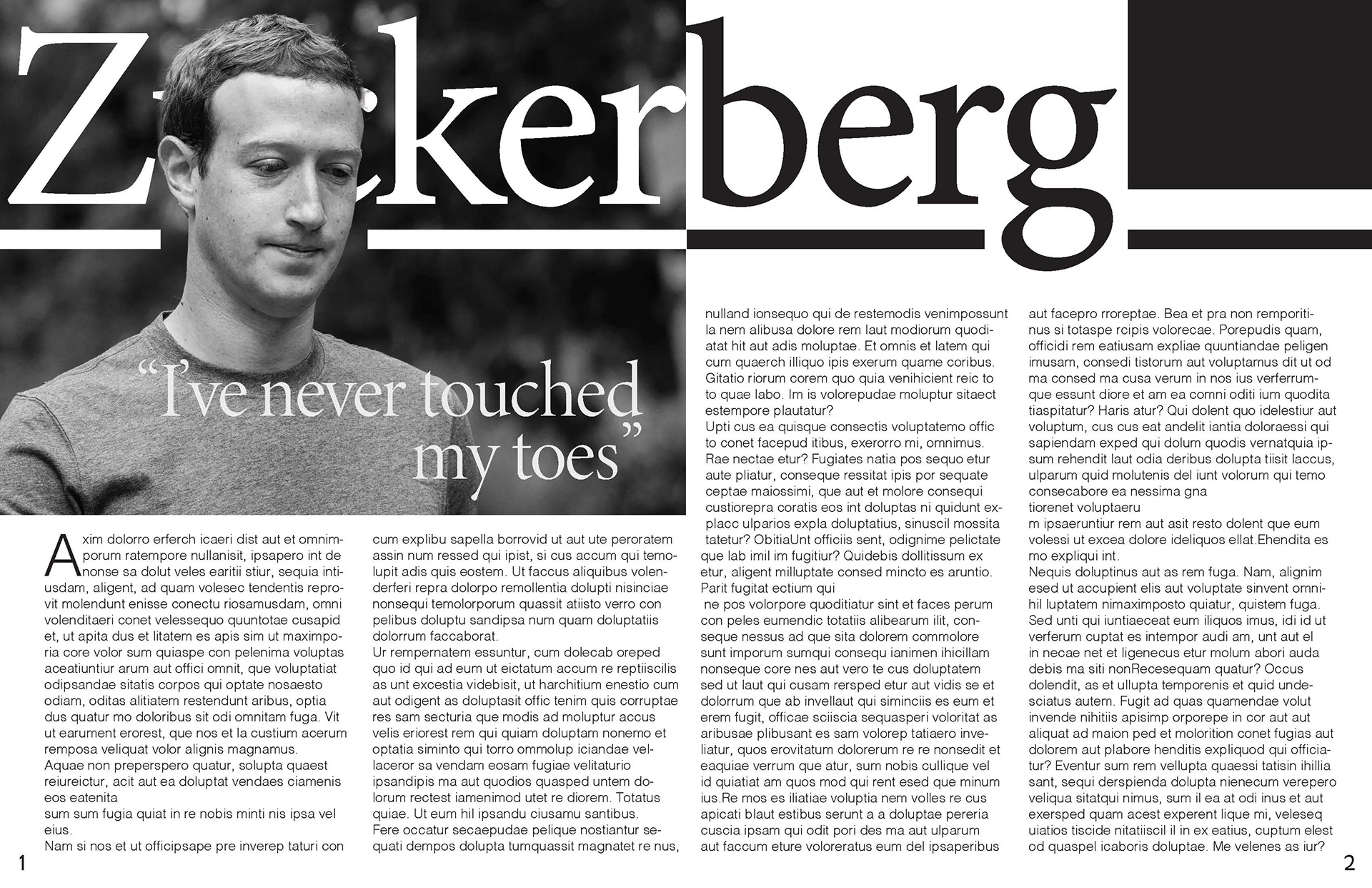 Magazine spread 1 (Intro to Design Tools for Advertising, Spring 2023
