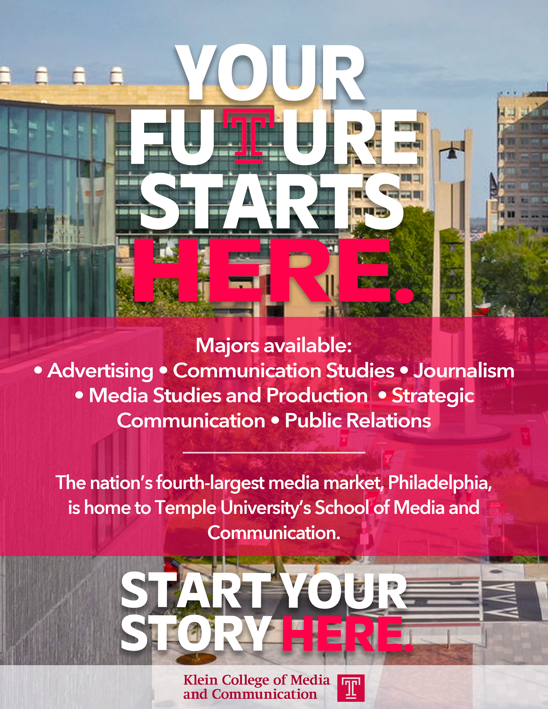 Temple University Flyer Design (Intro to Art Direction, Spring 2023)