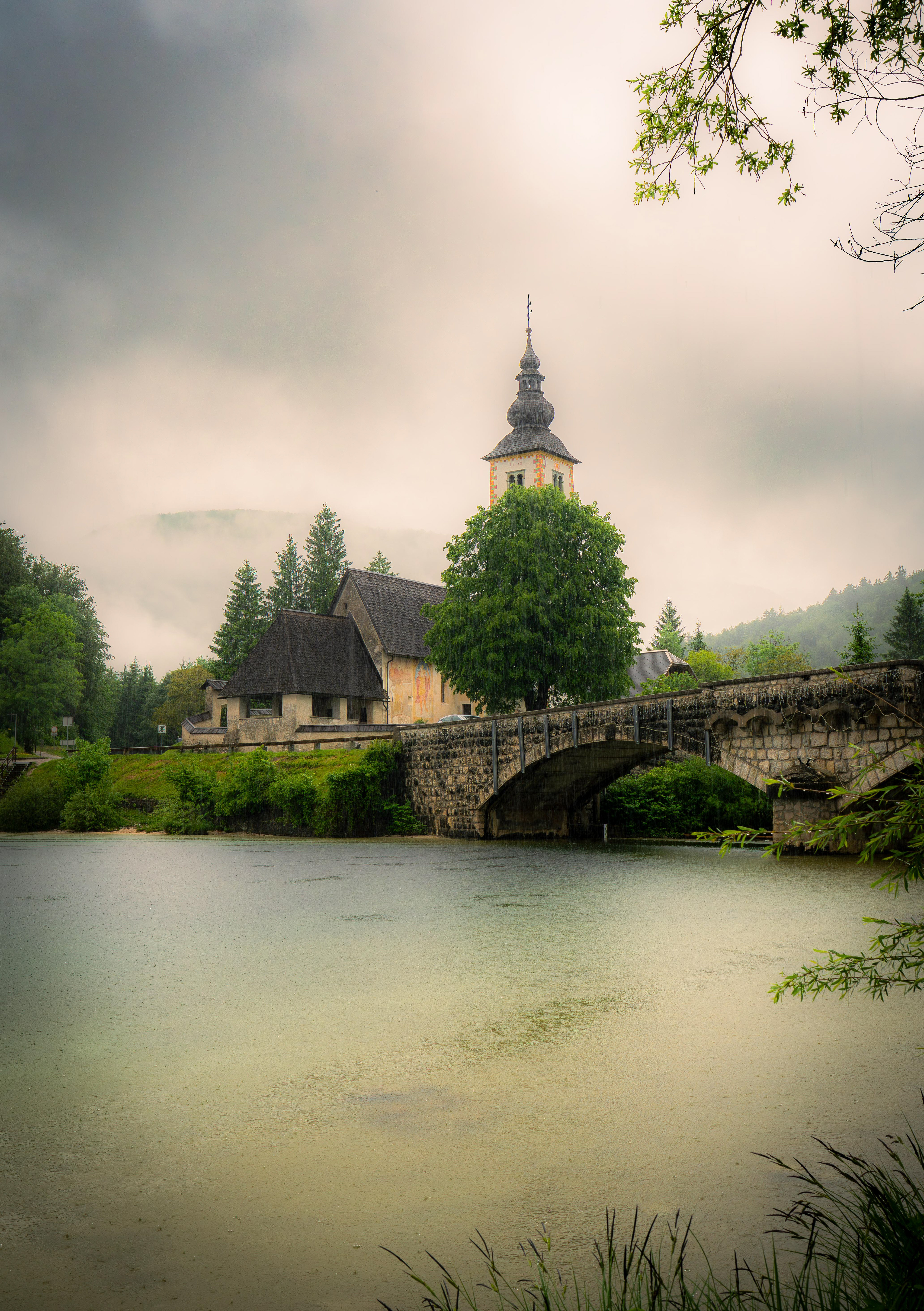 Lake Bohinj in the Rain, Slovenia