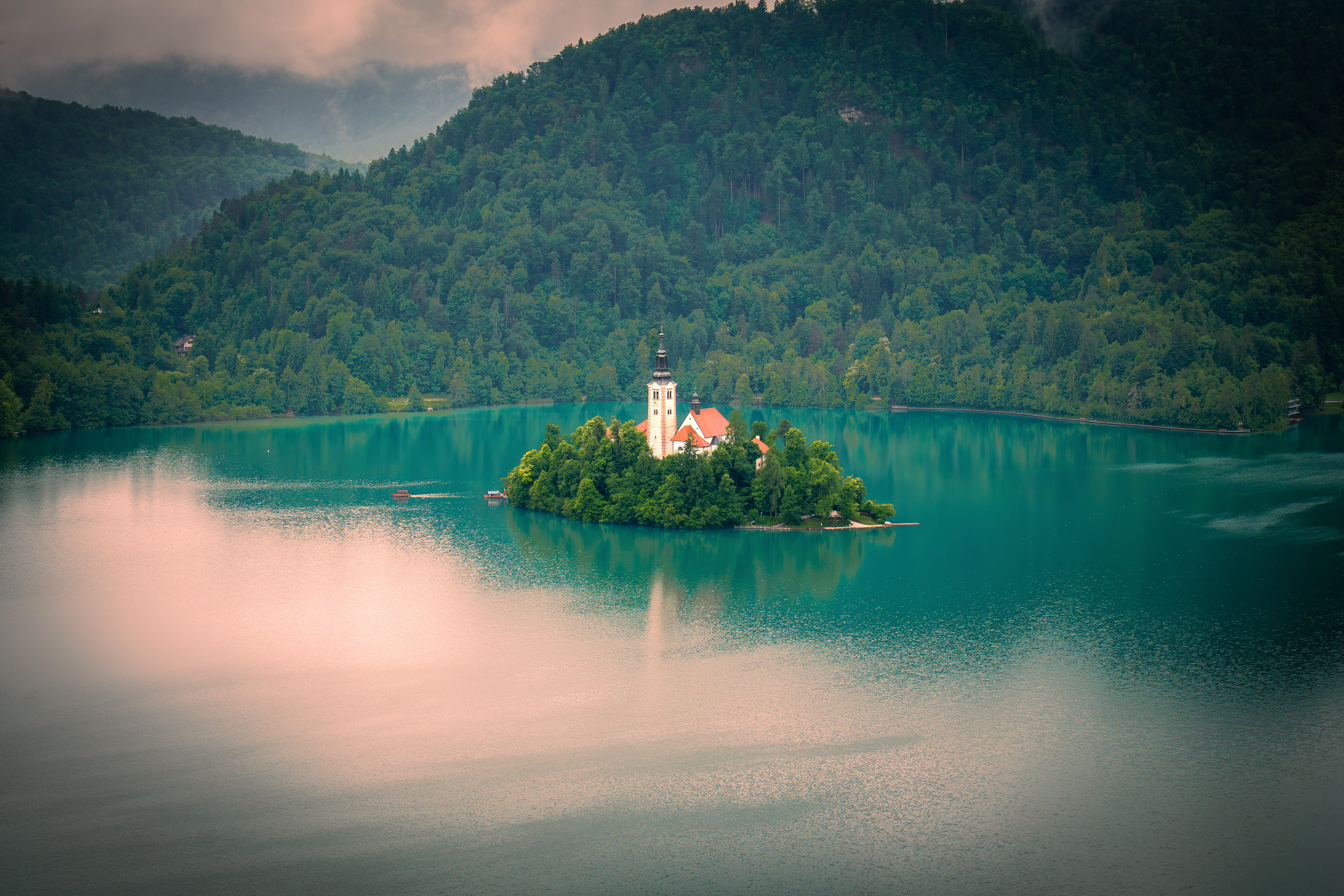 Lake Bled in the Rain, Slovenia