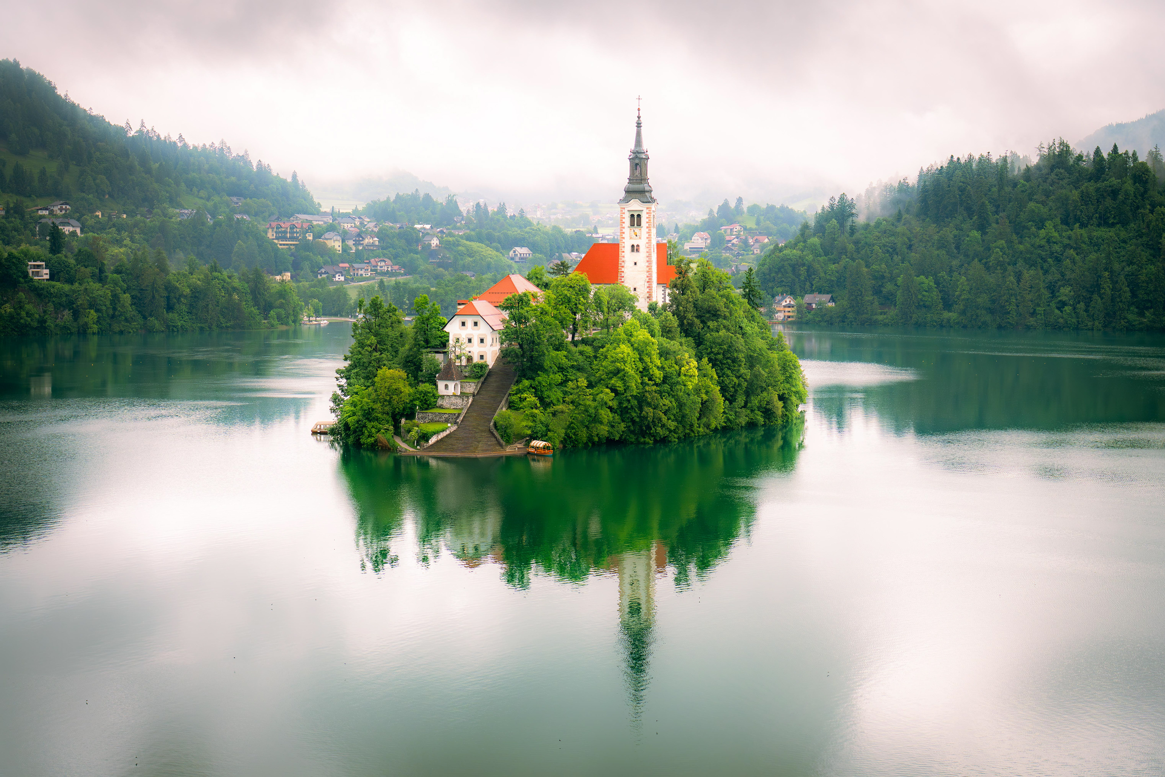 Lake Bled in the Rain, Slovenia