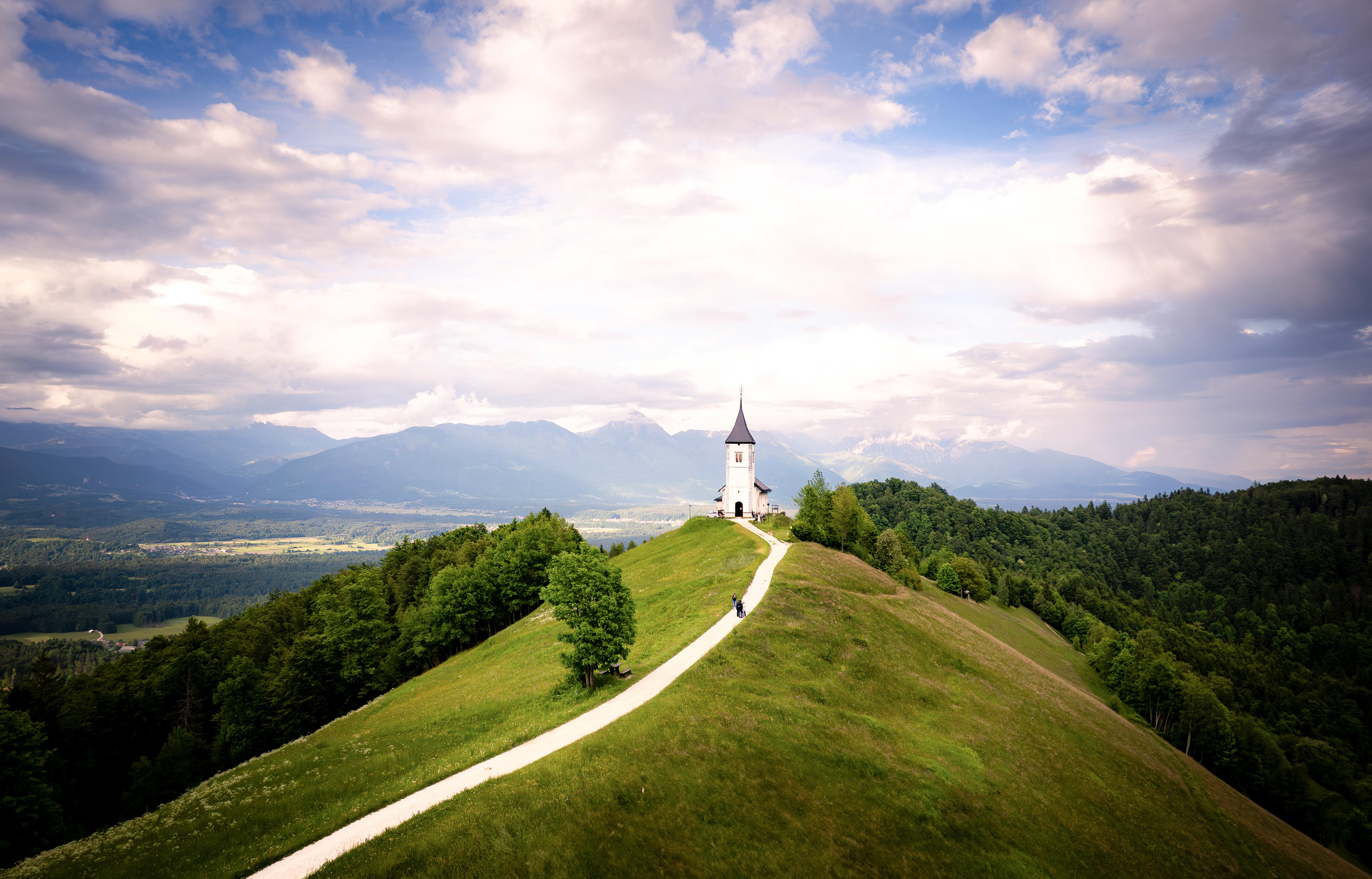 Sts Primus and Felician, Slovenia Drone View