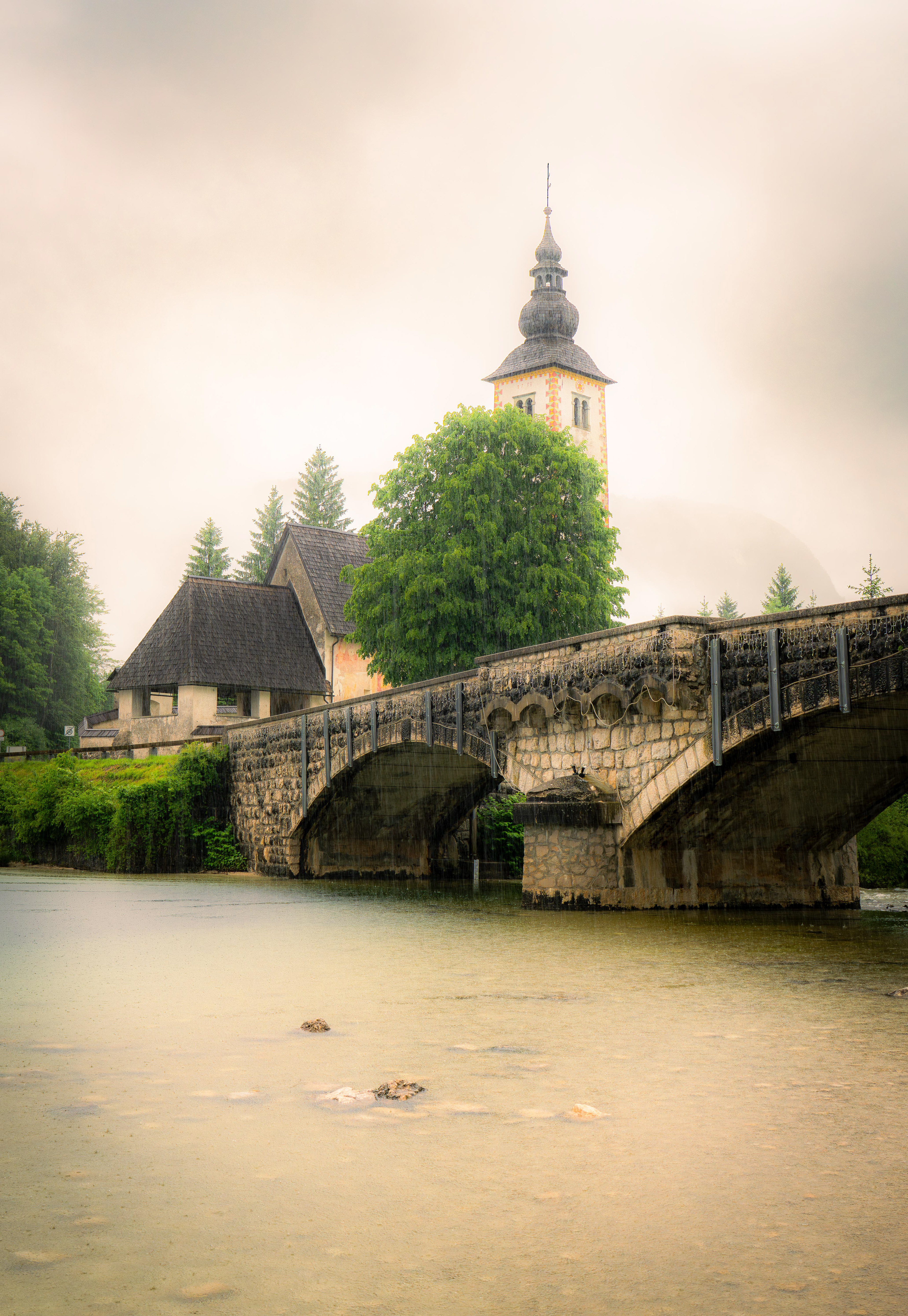 Lake Bohinj in the Rain, Slovenia