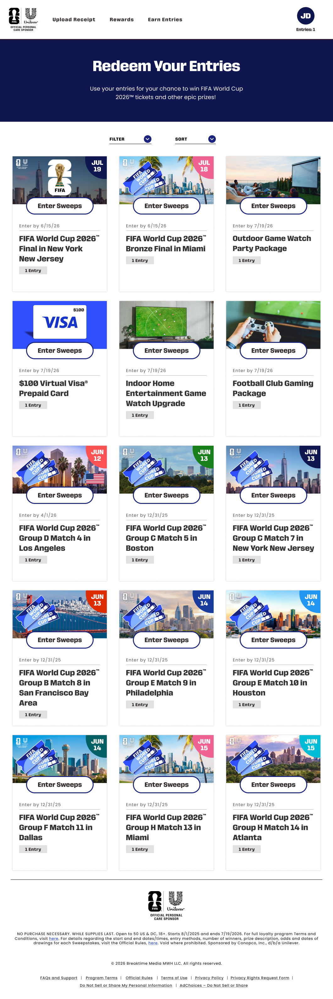 Rewards Page