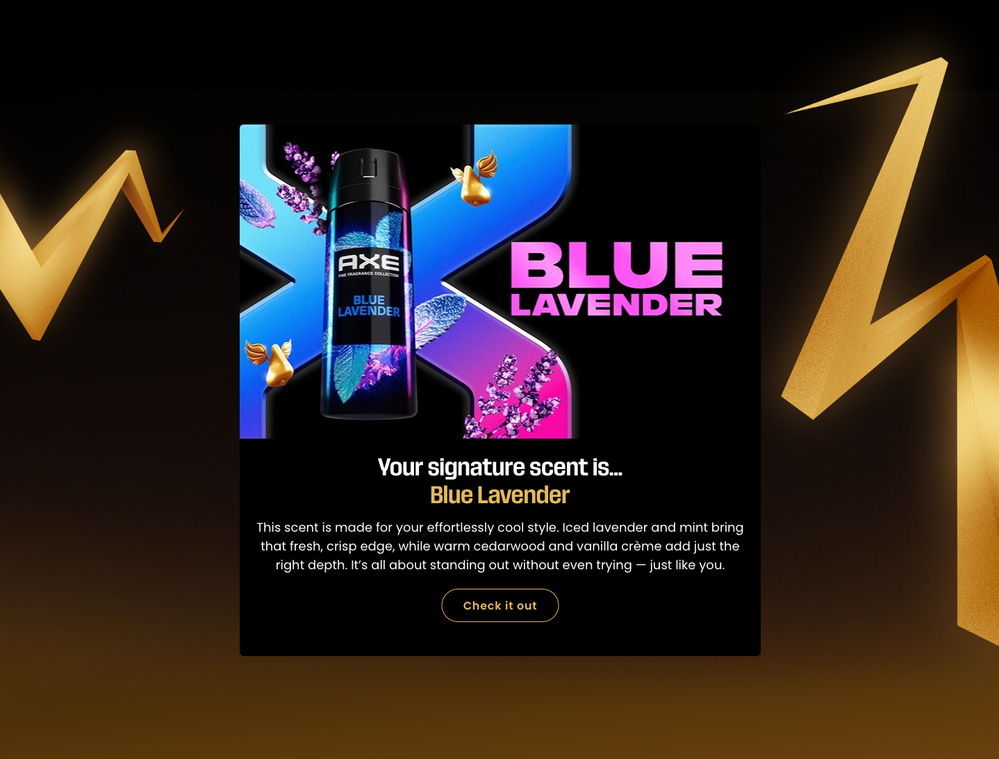 Axe Quiz Blue Lavender Result