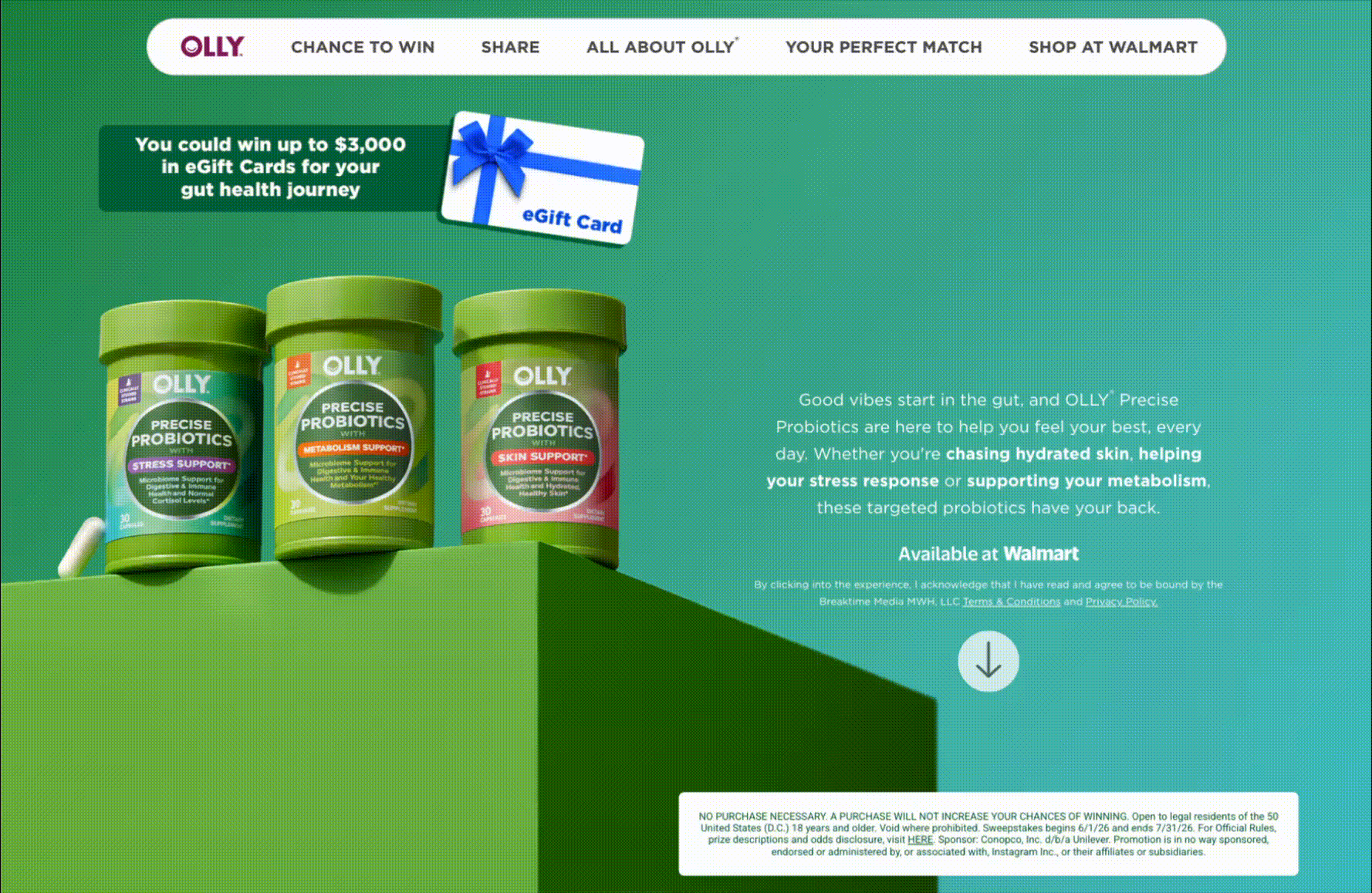 Landing Page on Desktop