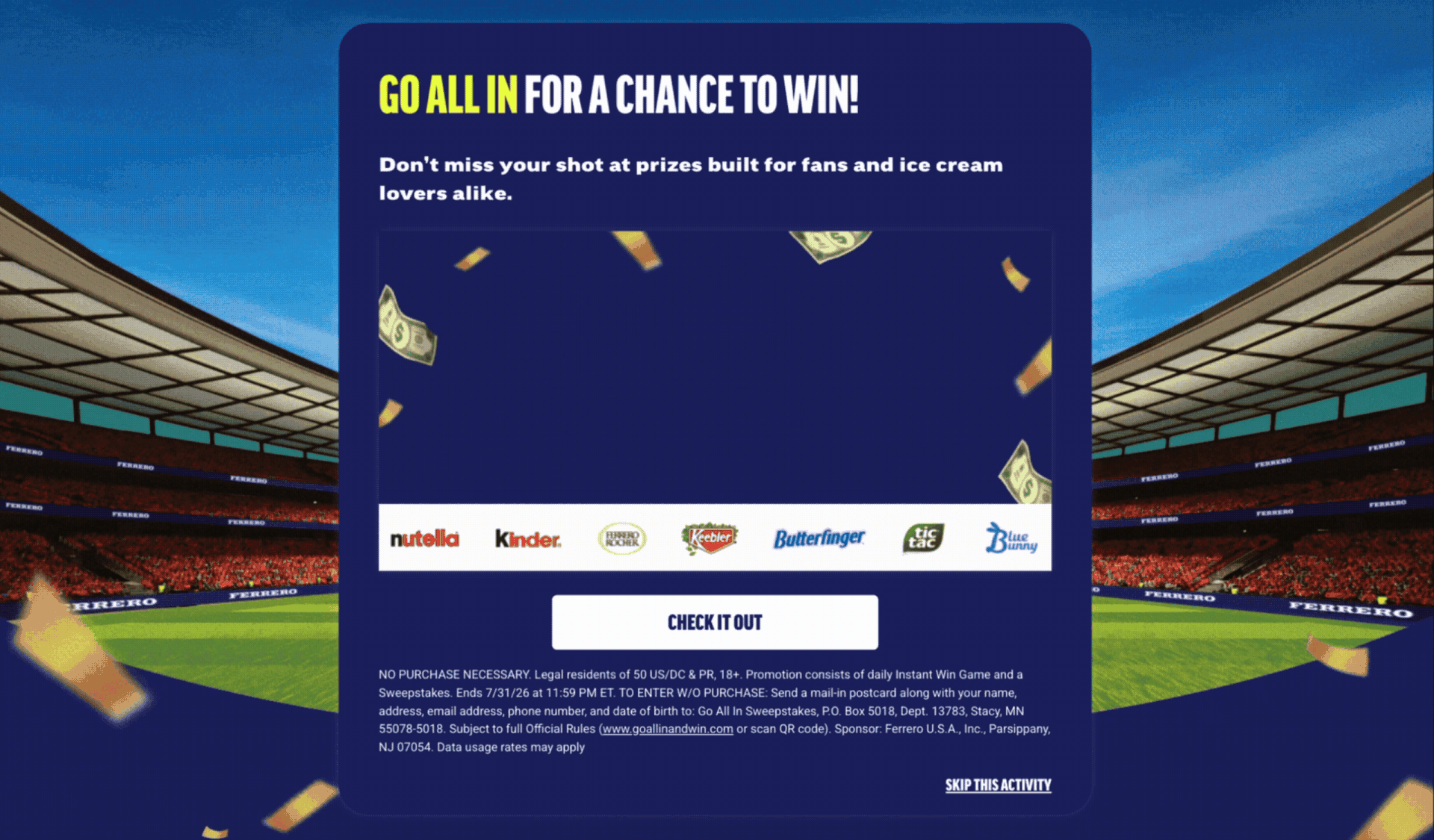 Go All In Sweepstakes