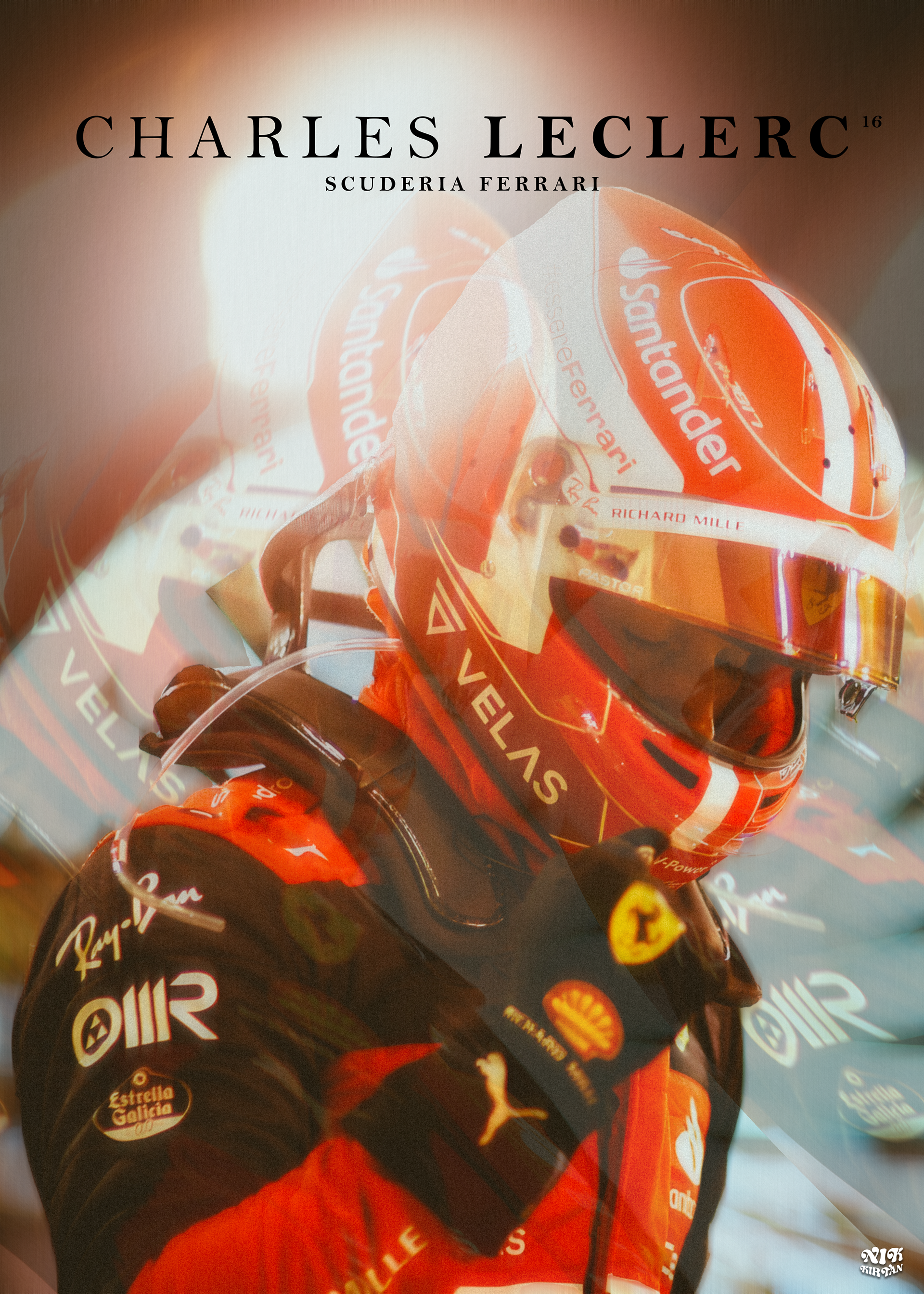 Charles Leclerc - Bahrain 2022 Poster