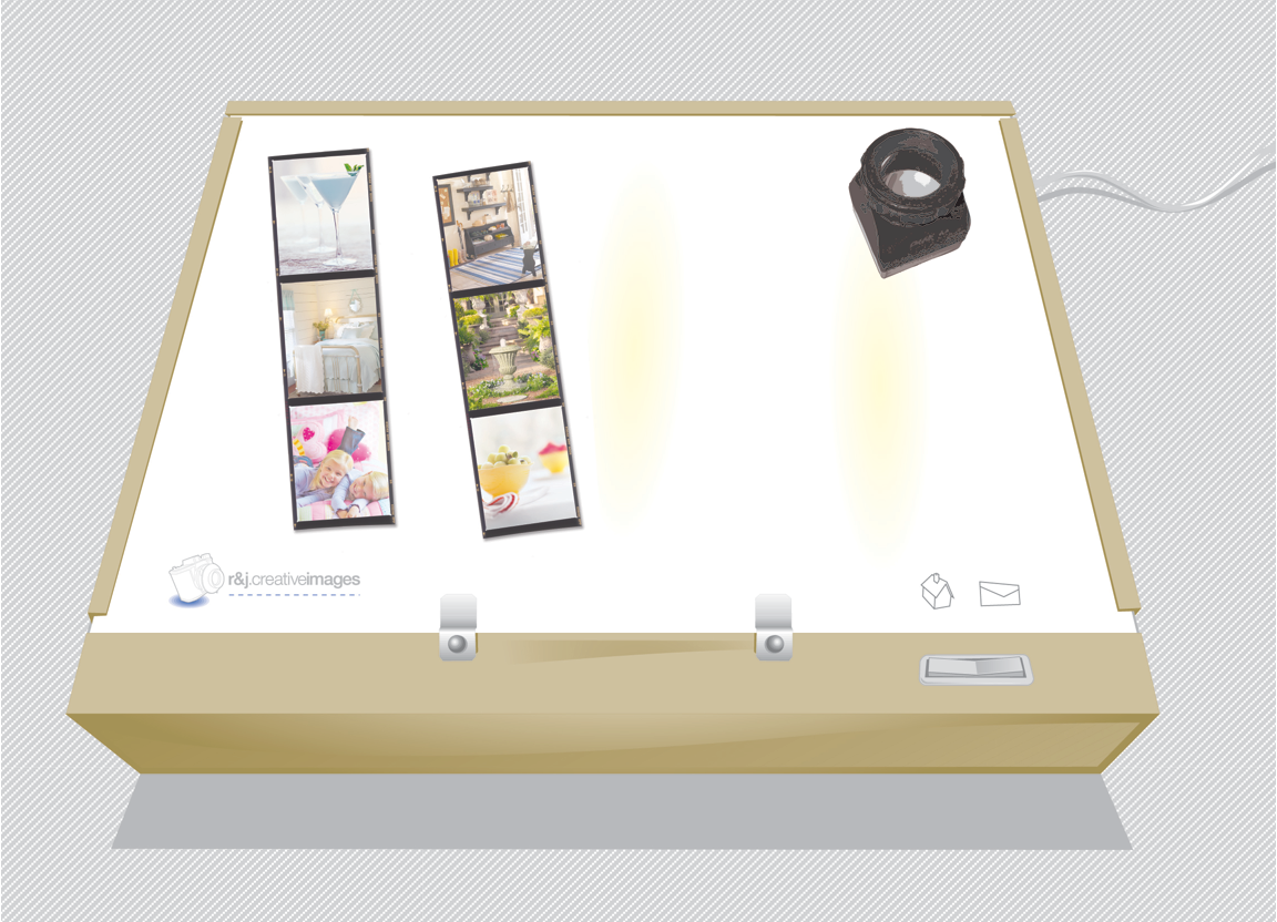 Lightbox Digital Illustration for Flash Web Site