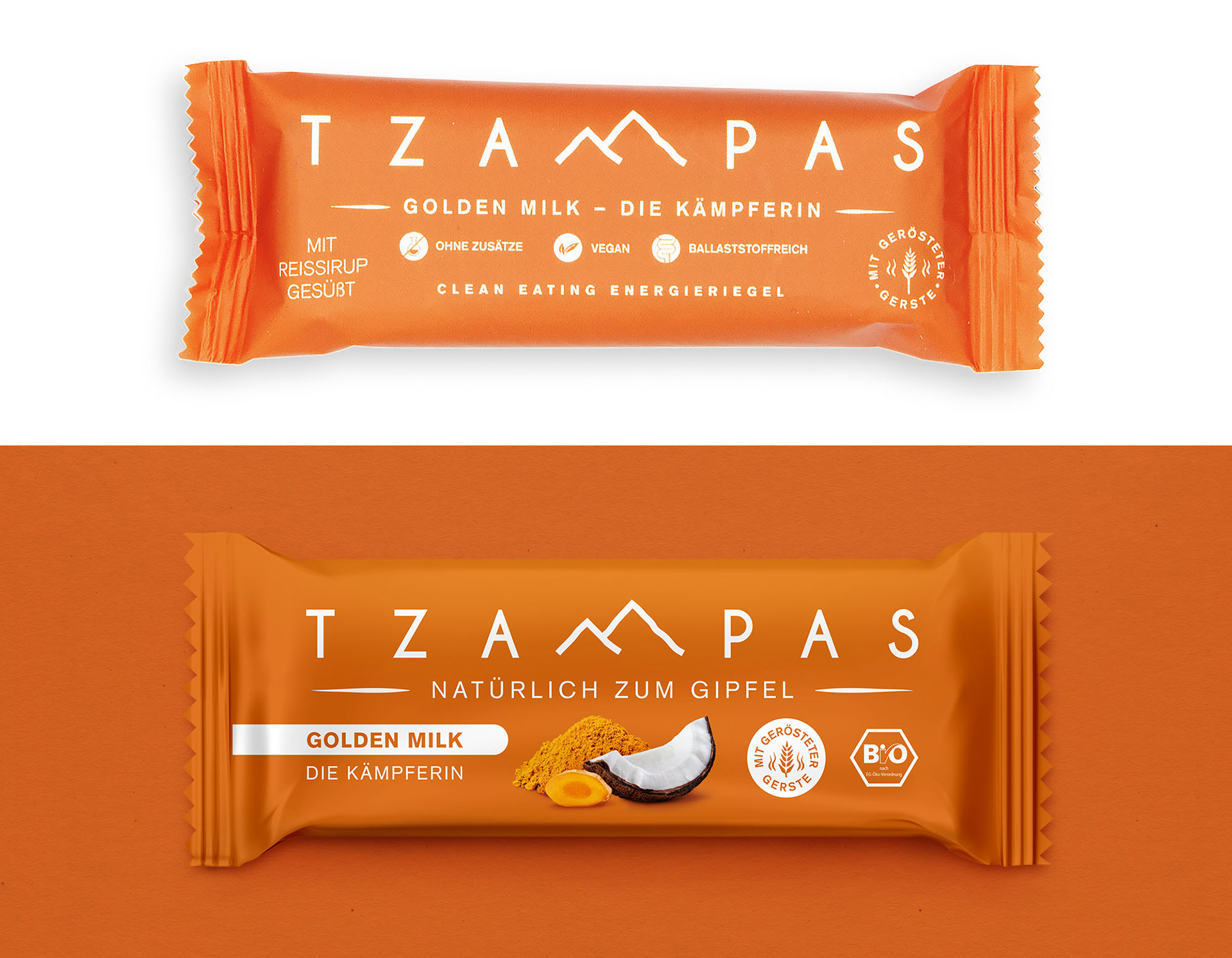 Neue TZAMPAS Verpackung mit starker Regalwirkung – klare Struktur und emotionales Branding am Point of Sale