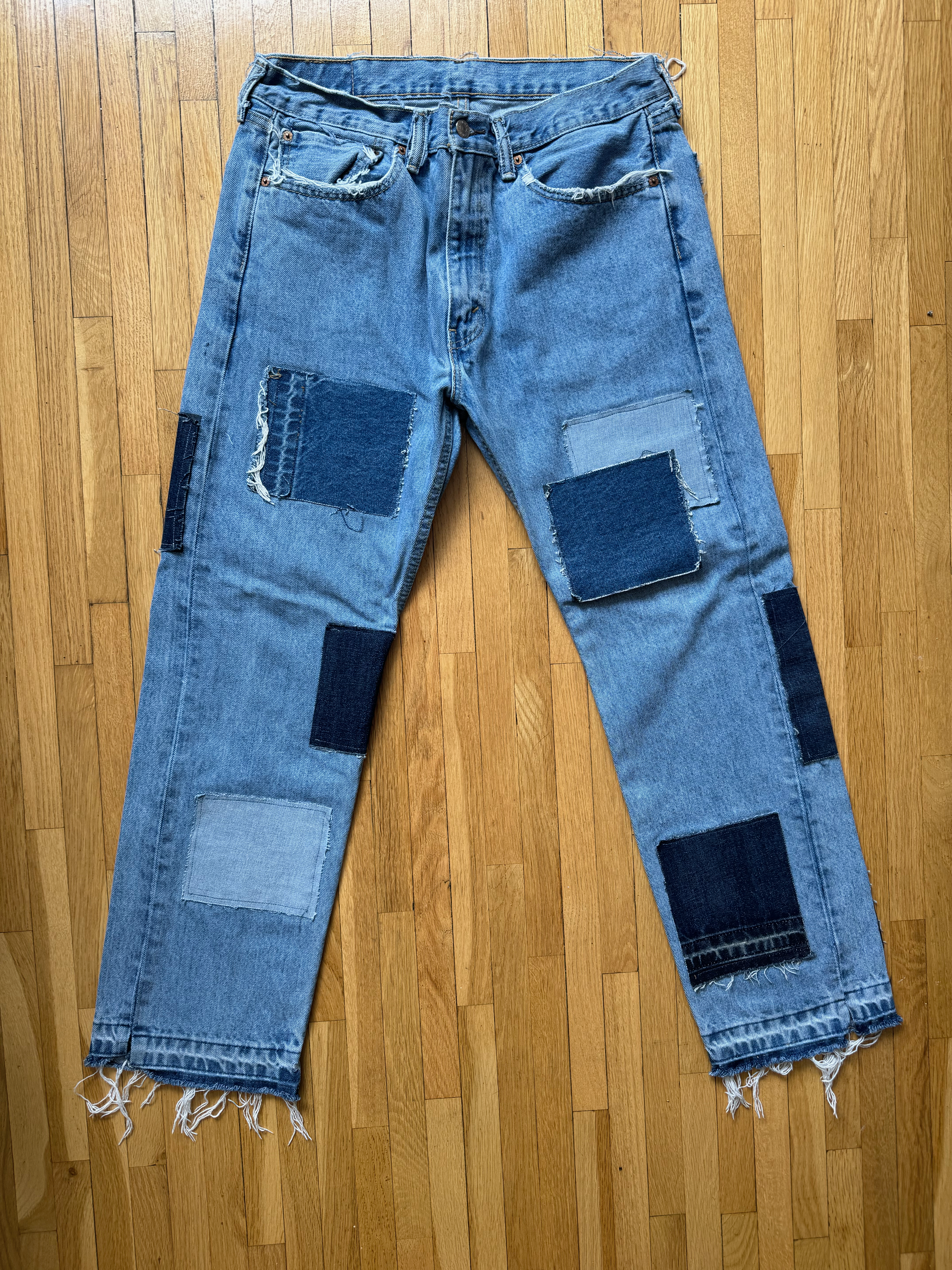 Hand Patched Levi 501's